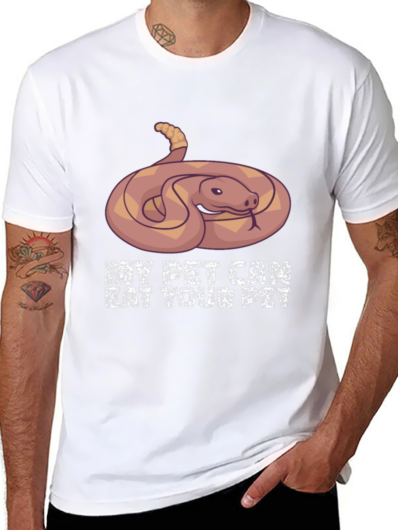 My Pet Can Eat Your Pet Snake Graphic T-Shirt