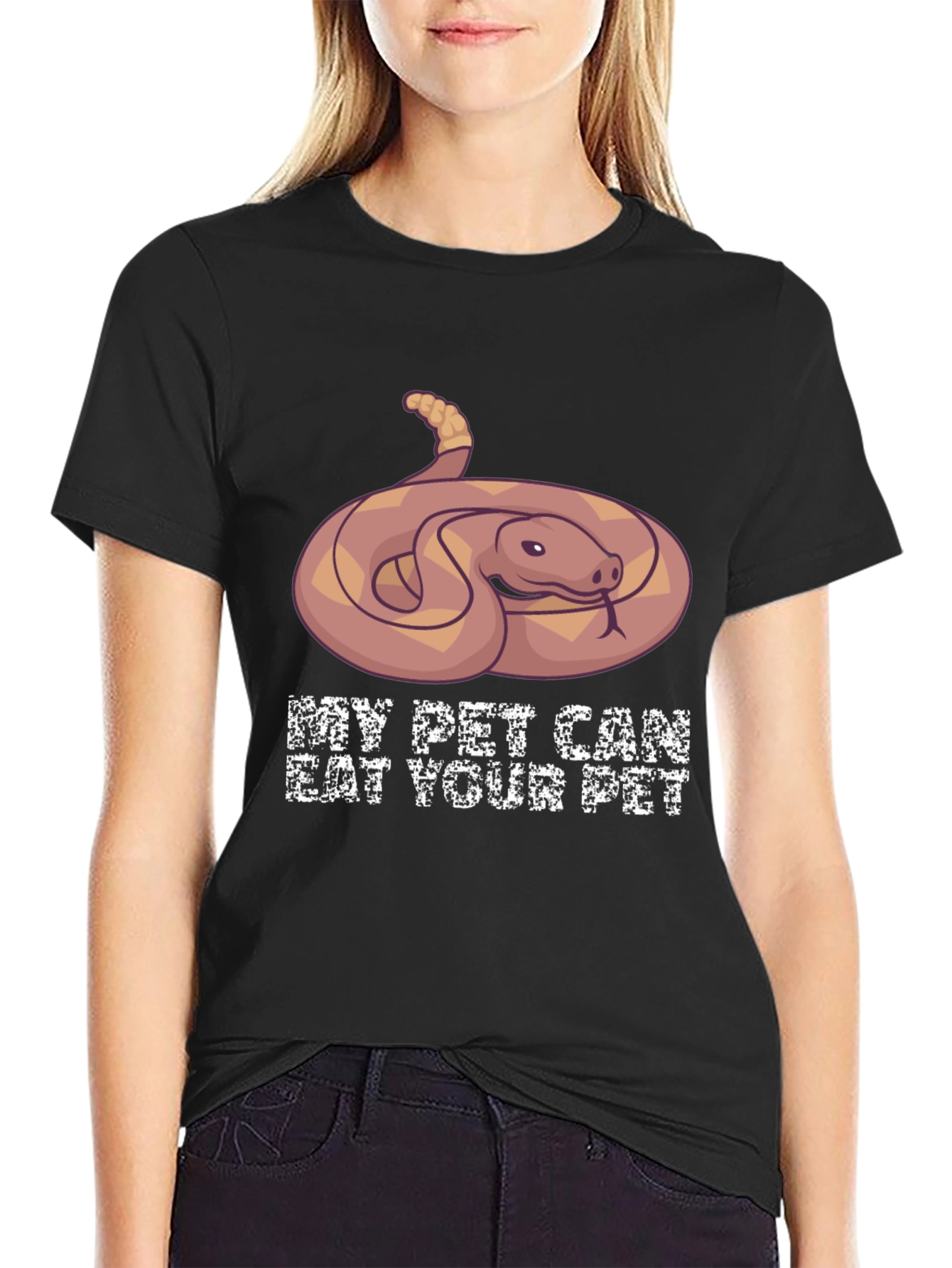 My Pet Can Eat Your Pet Snake Graphic T-Shirt