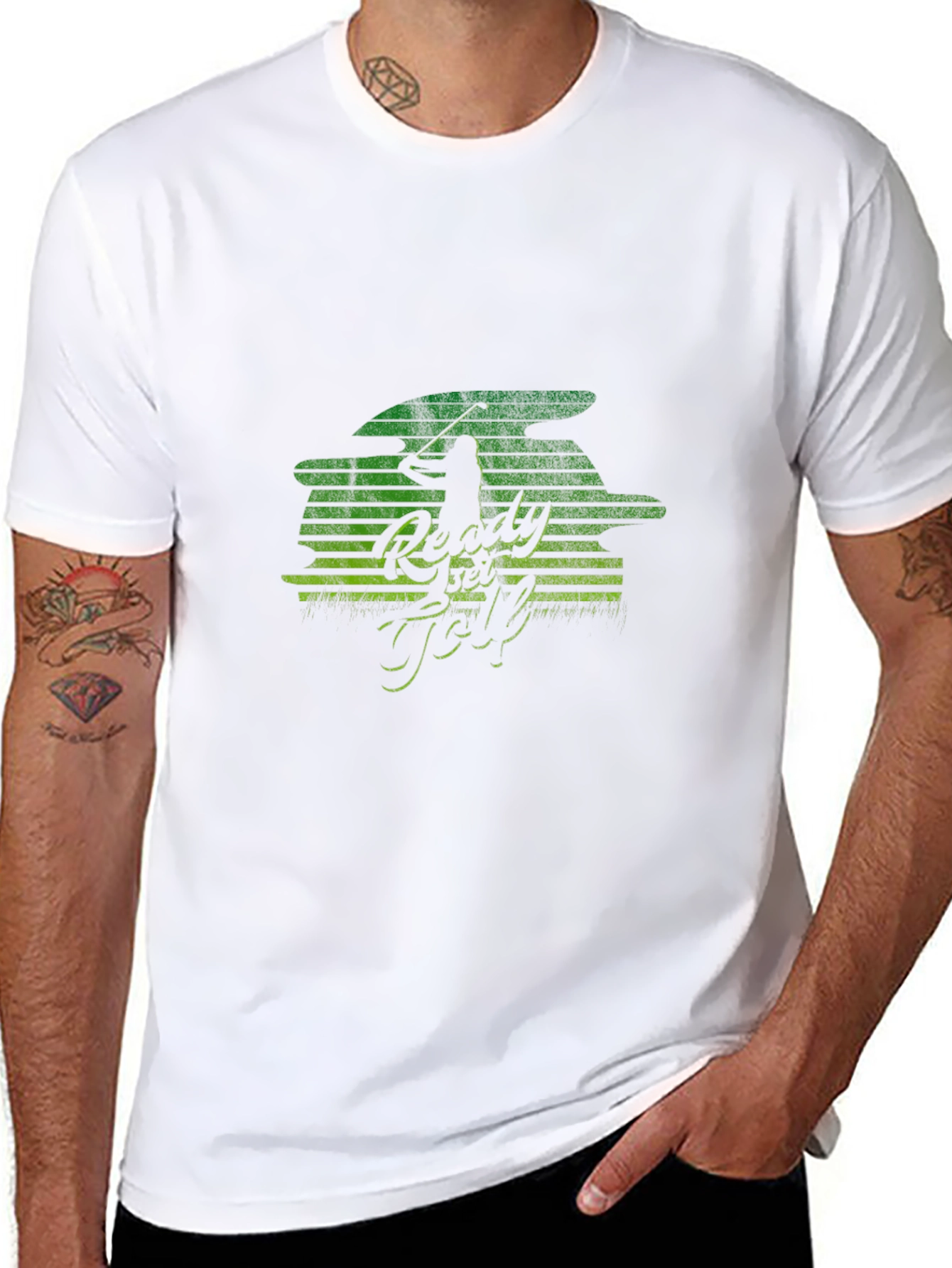 Ready to Golf Mens Black Graphic Tee