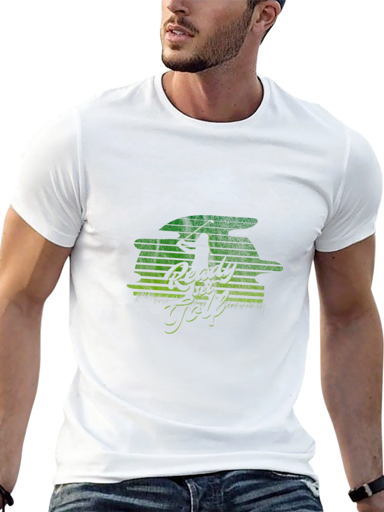 Ready to Golf Mens Black Graphic Tee