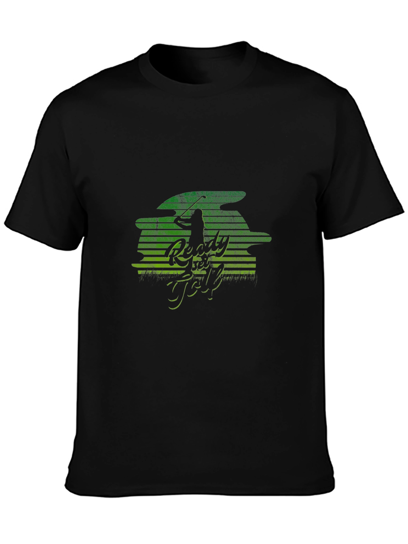 Ready to Golf Mens Black Graphic Tee