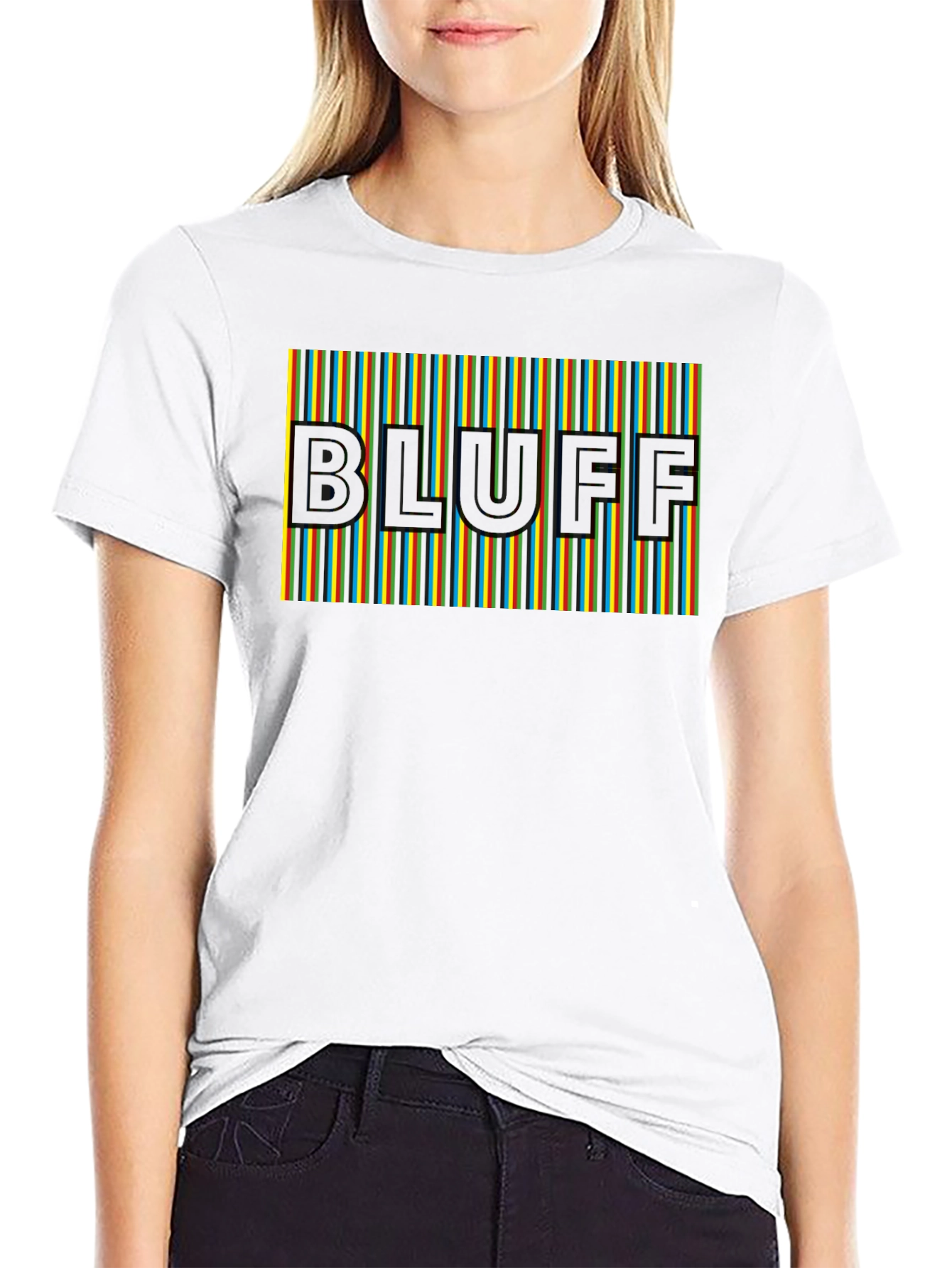 Bluff Graphic Tee - Striped Design Modern Fit