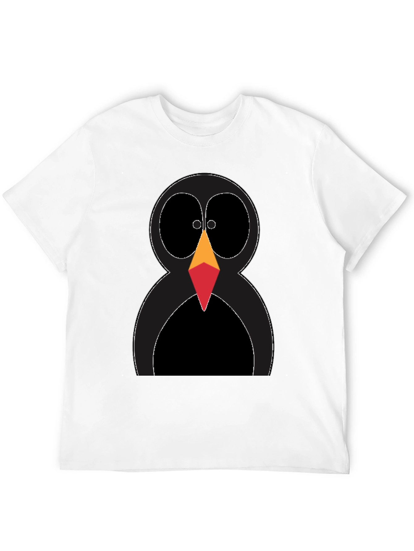 Funky Penguin Graphic Tee - Black Cotton T-Shirt