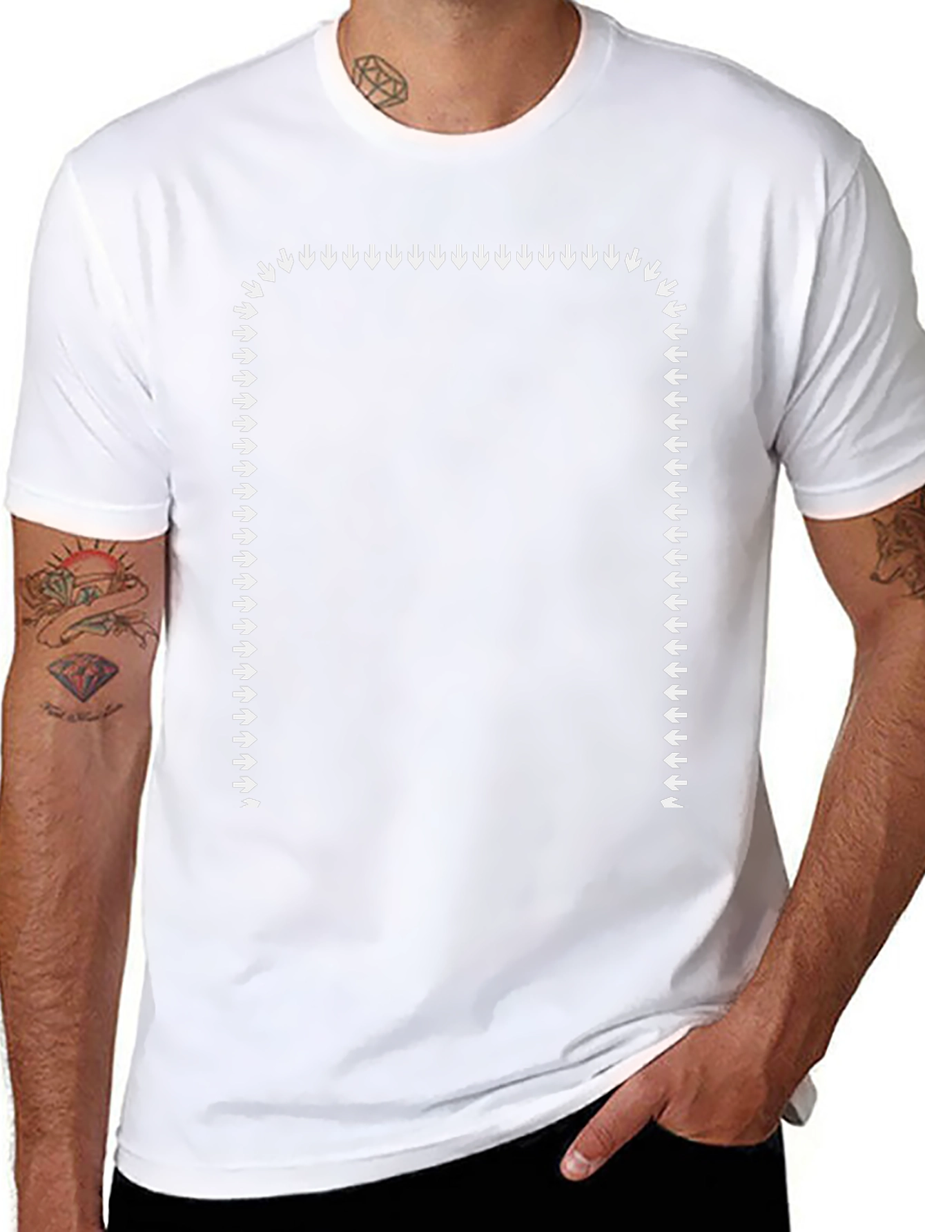 Arrow Frame Graphic Tee - Black Casual Shirt