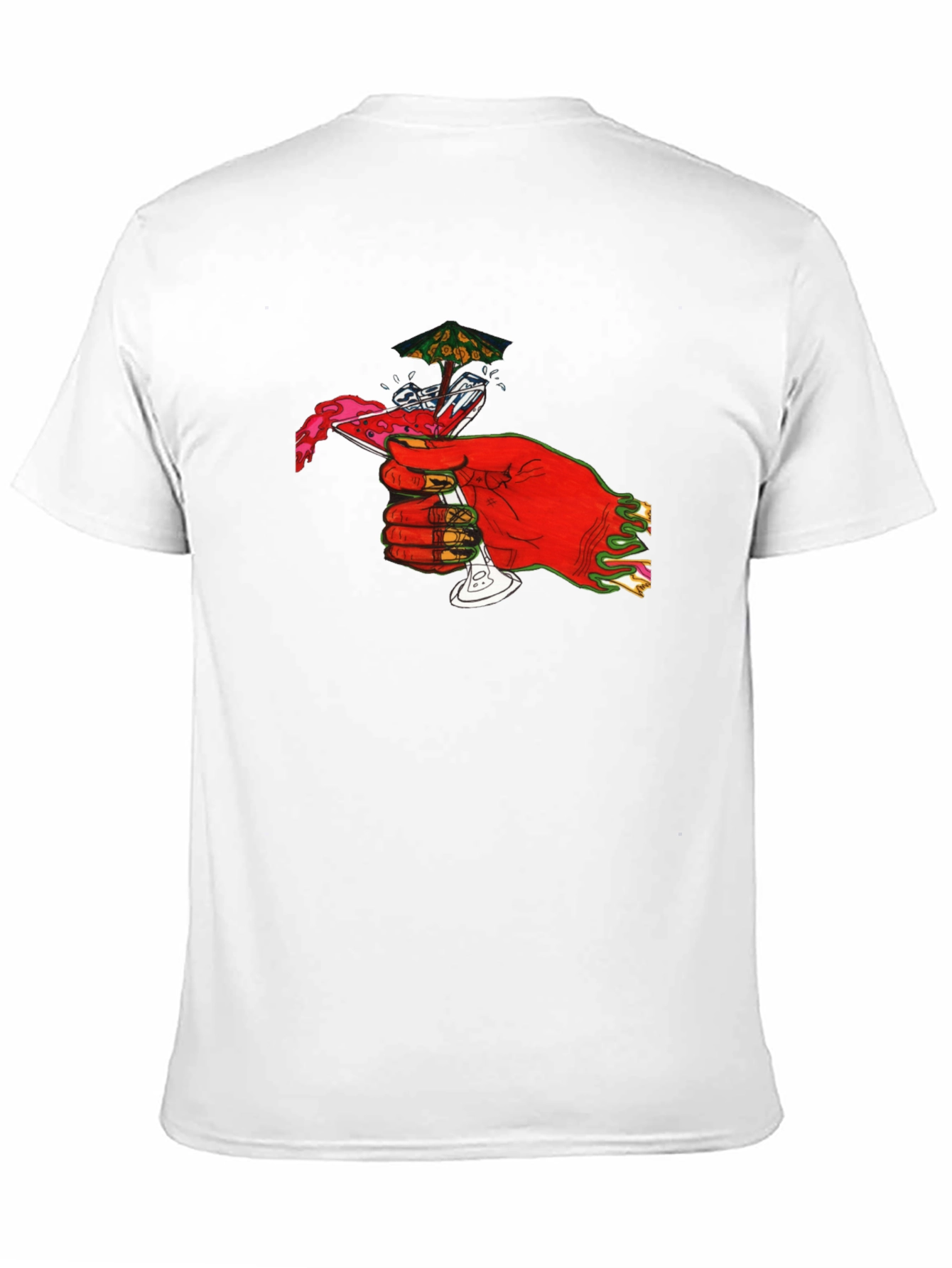 Red Hand Cocktail Graphic T-Shirt