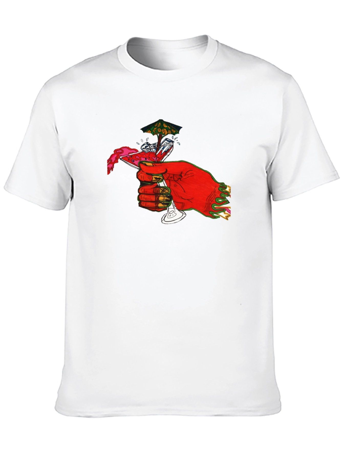 Red Hand Cocktail Graphic T-Shirt