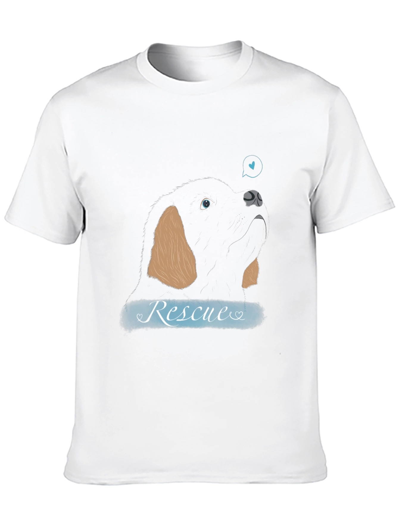 Rescue Dog Graphic T-Shirt – Black Animal Lover Tee – Promote Pet Adoption