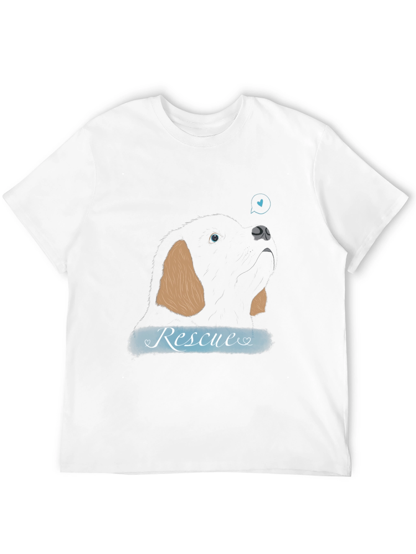 Rescue Dog Graphic T-Shirt – Black Animal Lover Tee – Promote Pet Adoption