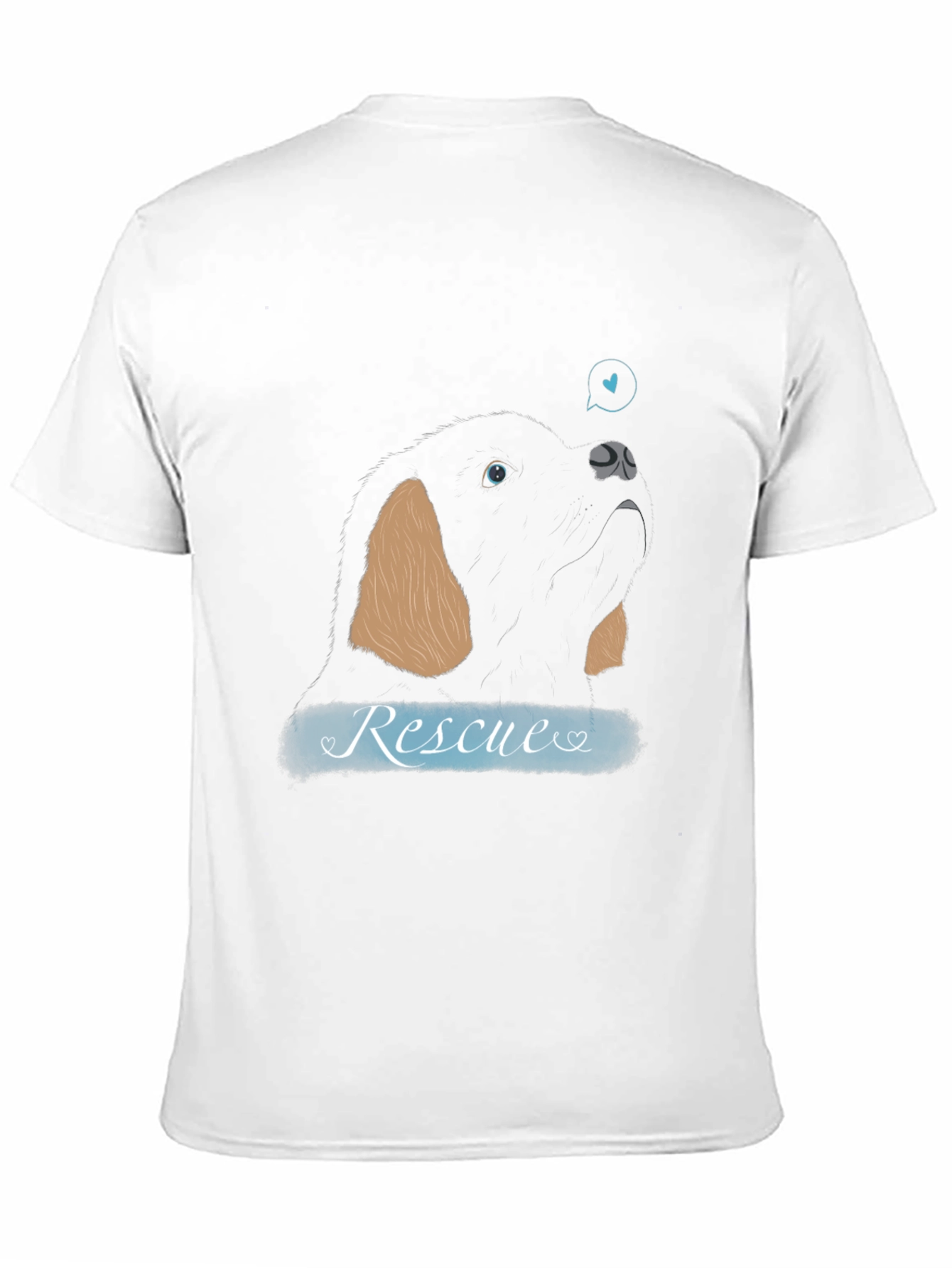 Rescue Dog Graphic T-Shirt – Black Animal Lover Tee – Promote Pet Adoption