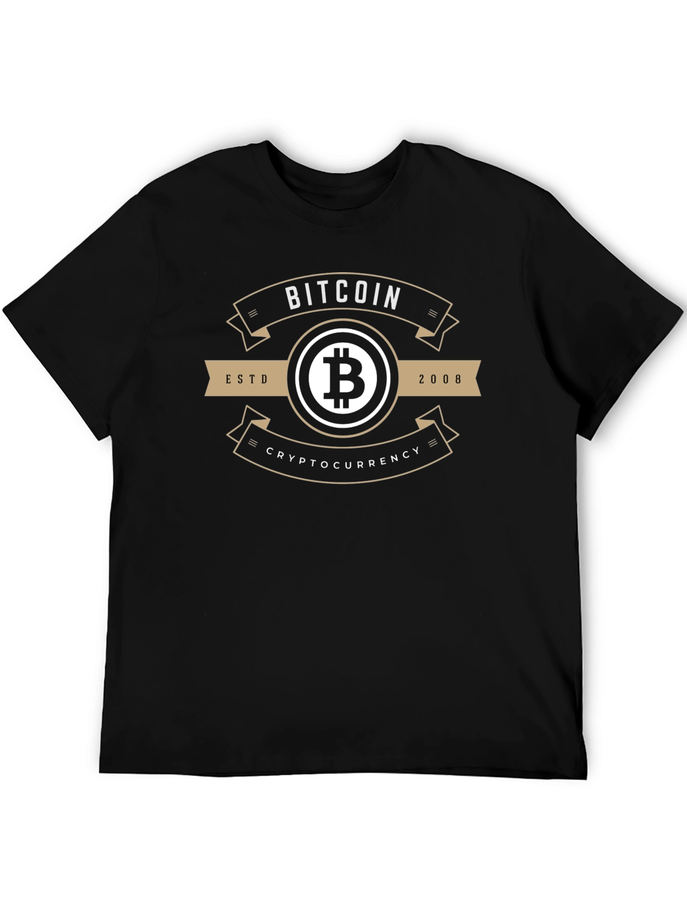 Bitcoin Cryptocurrency Est. 2008 Black T-Shirt