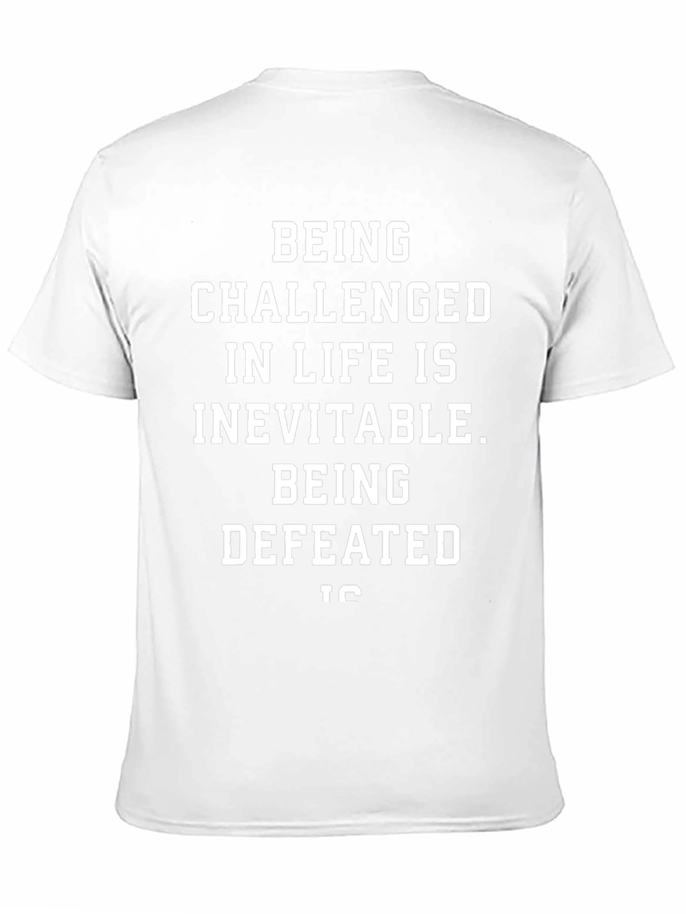Inspirational Graphic T-Shirt - Challenge & Defeat