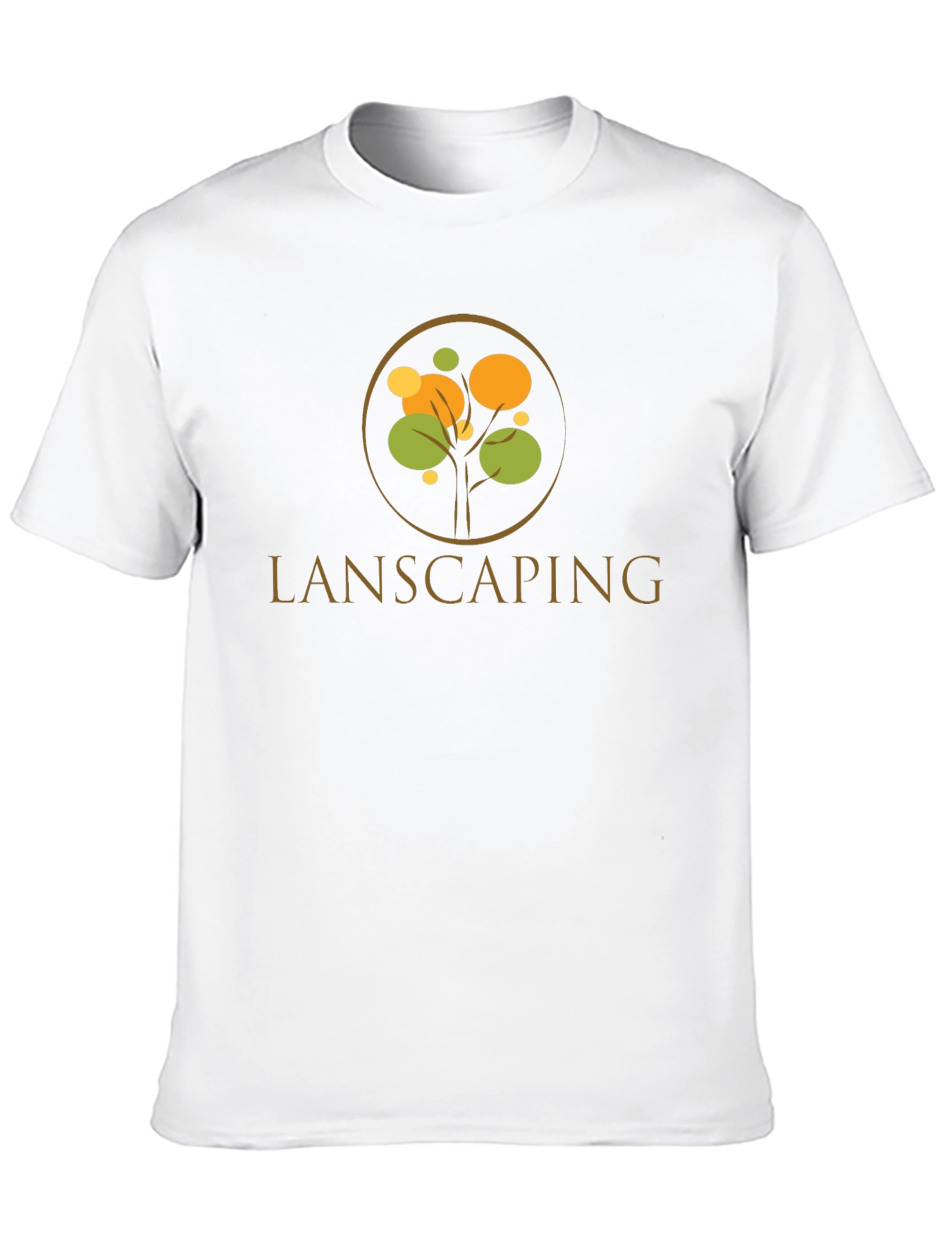 Lanscaping Tree Logo Black T-Shirt