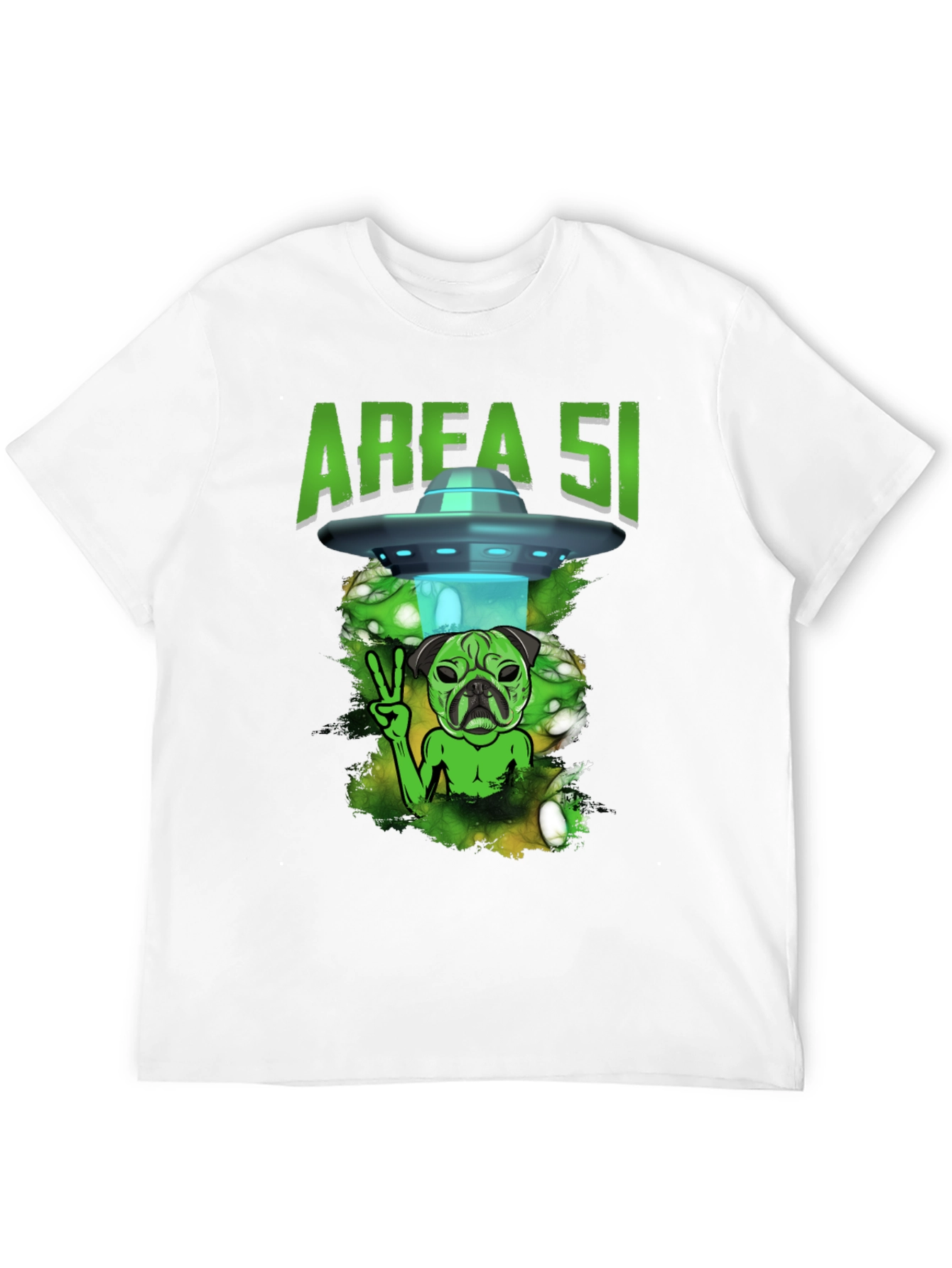 Area 51 Alien Pug T-Shirt
