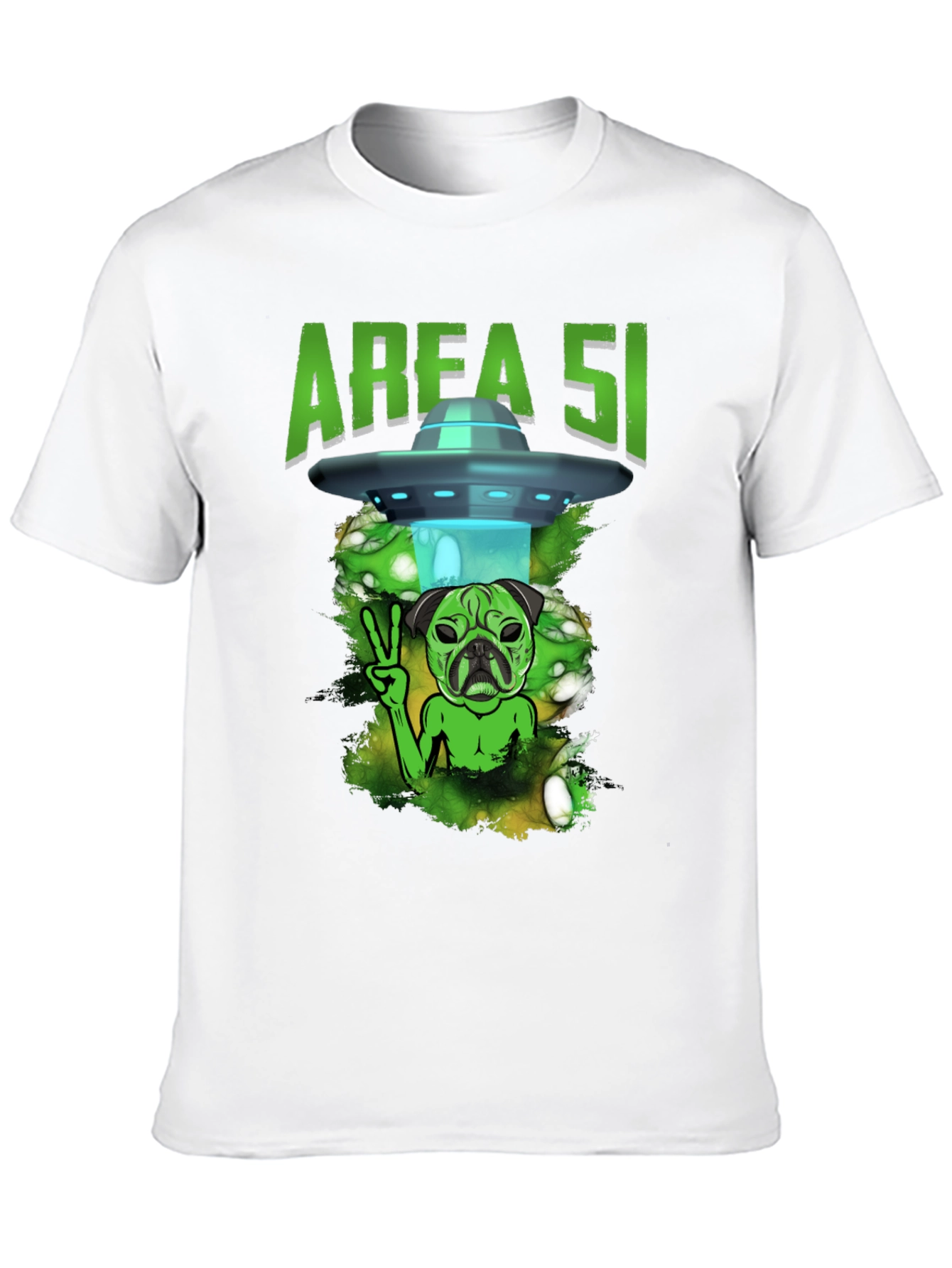 Area 51 Alien Pug T-Shirt
