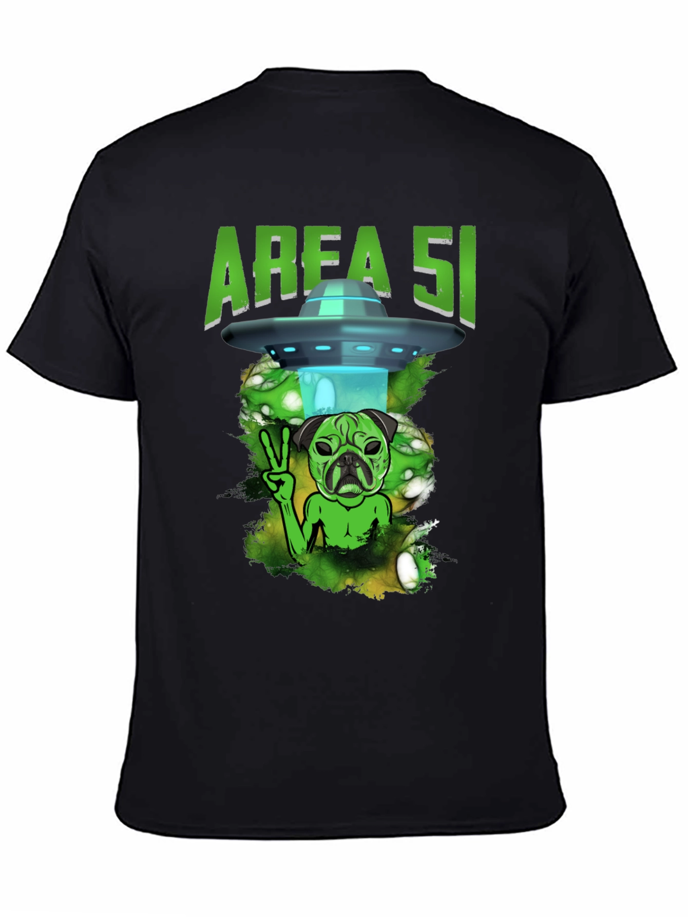 Area 51 Alien Pug T-Shirt