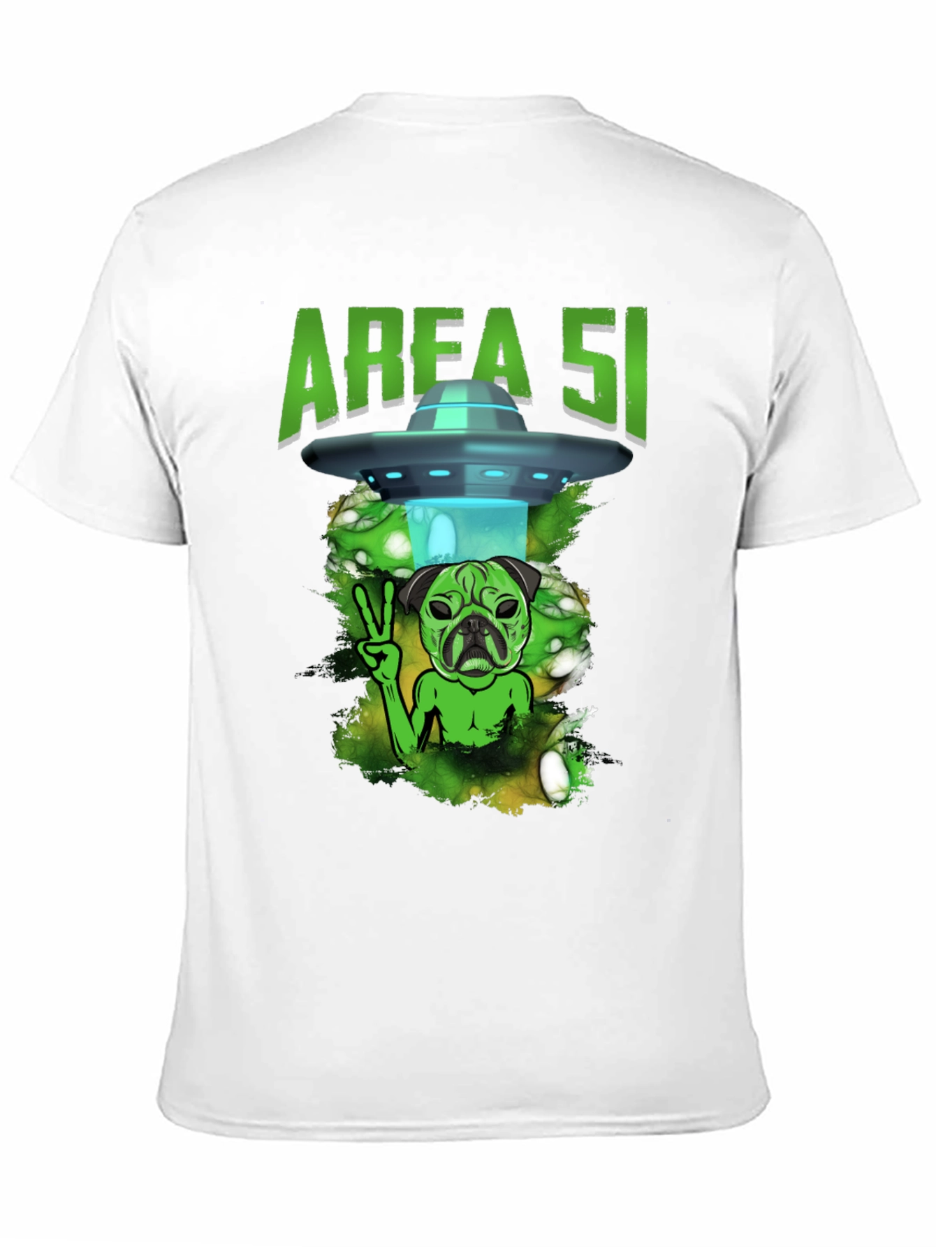 Area 51 Alien Pug T-Shirt