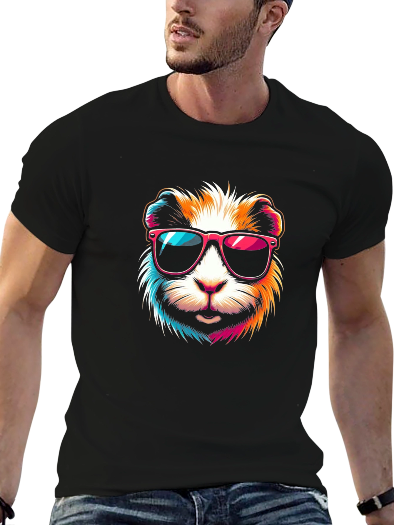 Cool Guinea Pig Graphic T-Shirt