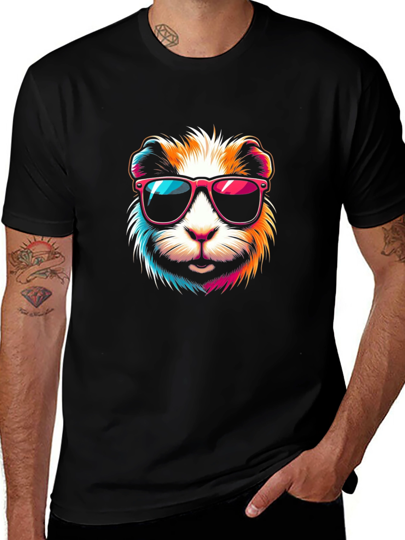 Cool Guinea Pig Graphic T-Shirt