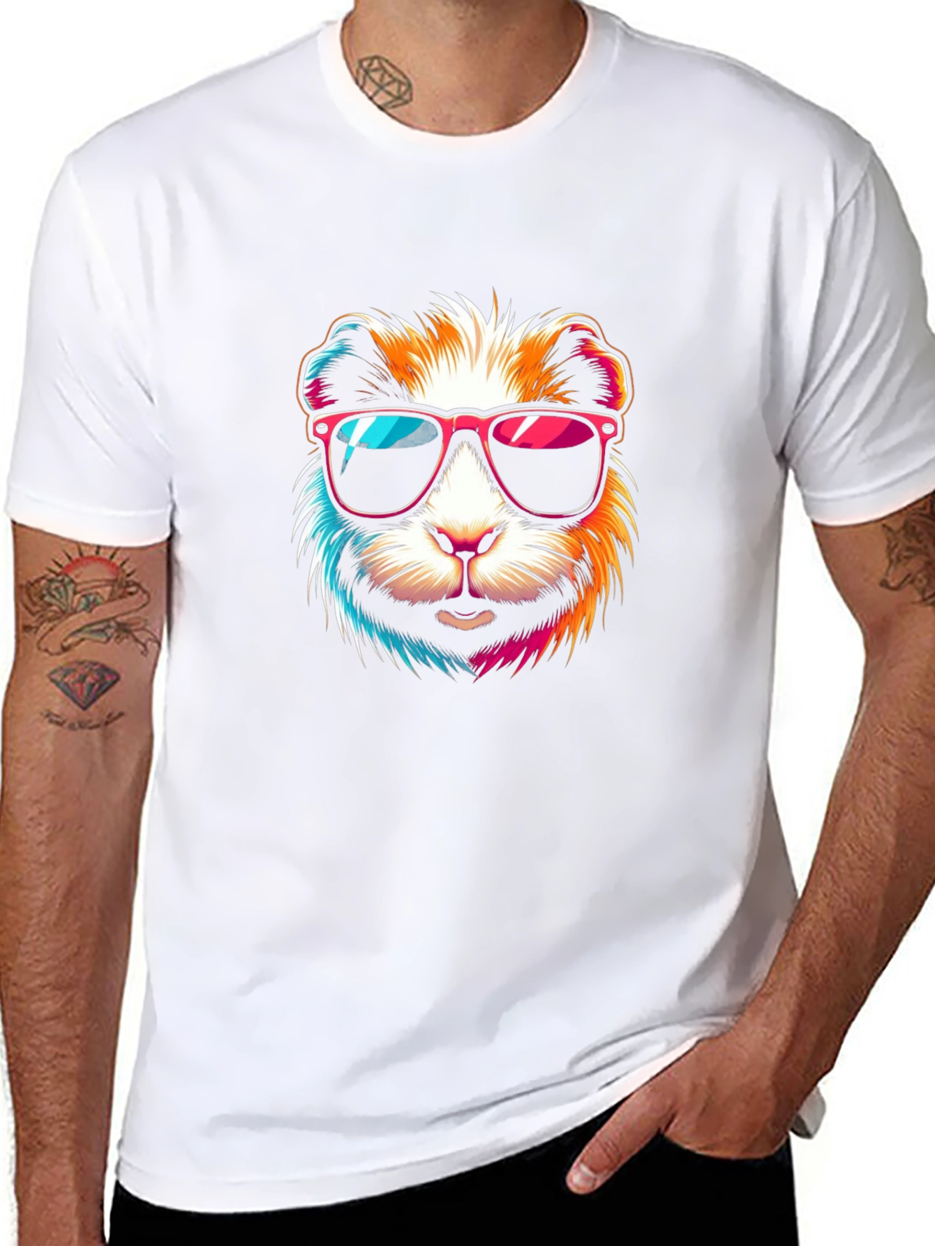 Cool Guinea Pig Graphic T-Shirt