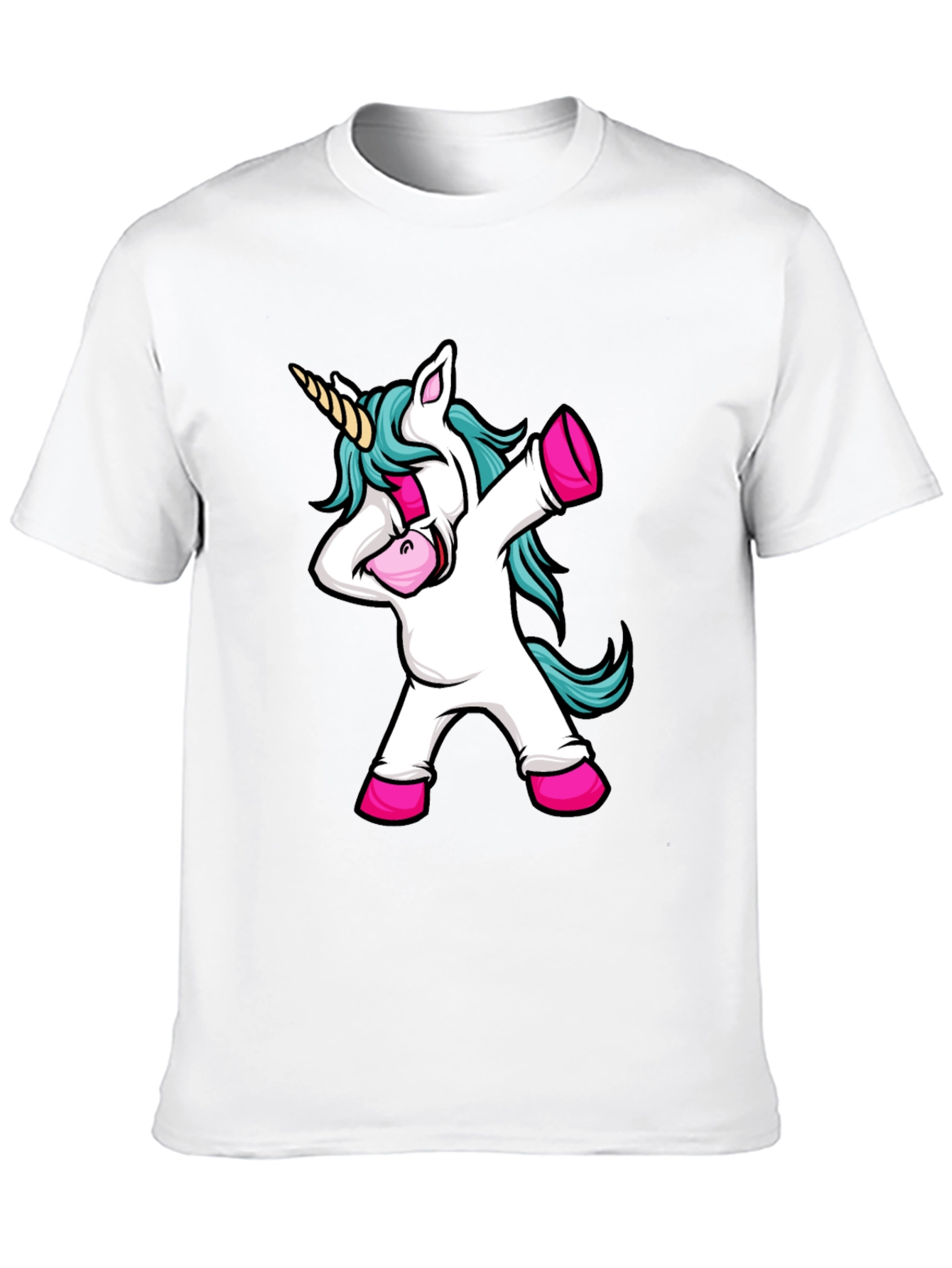 Dabbing Unicorn Black Graphic Tee