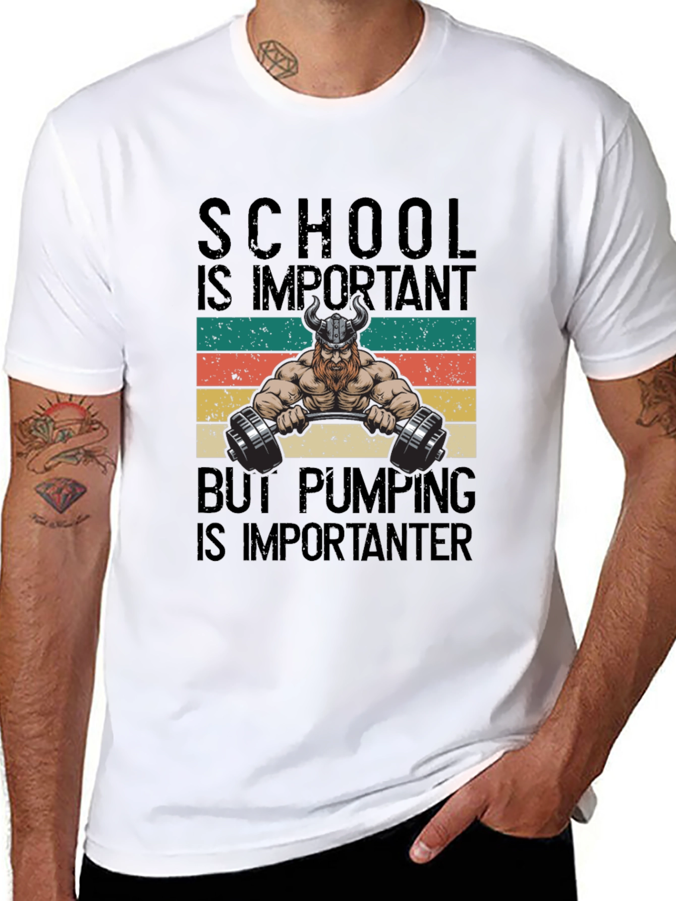 School vs Pumping T-Shirt