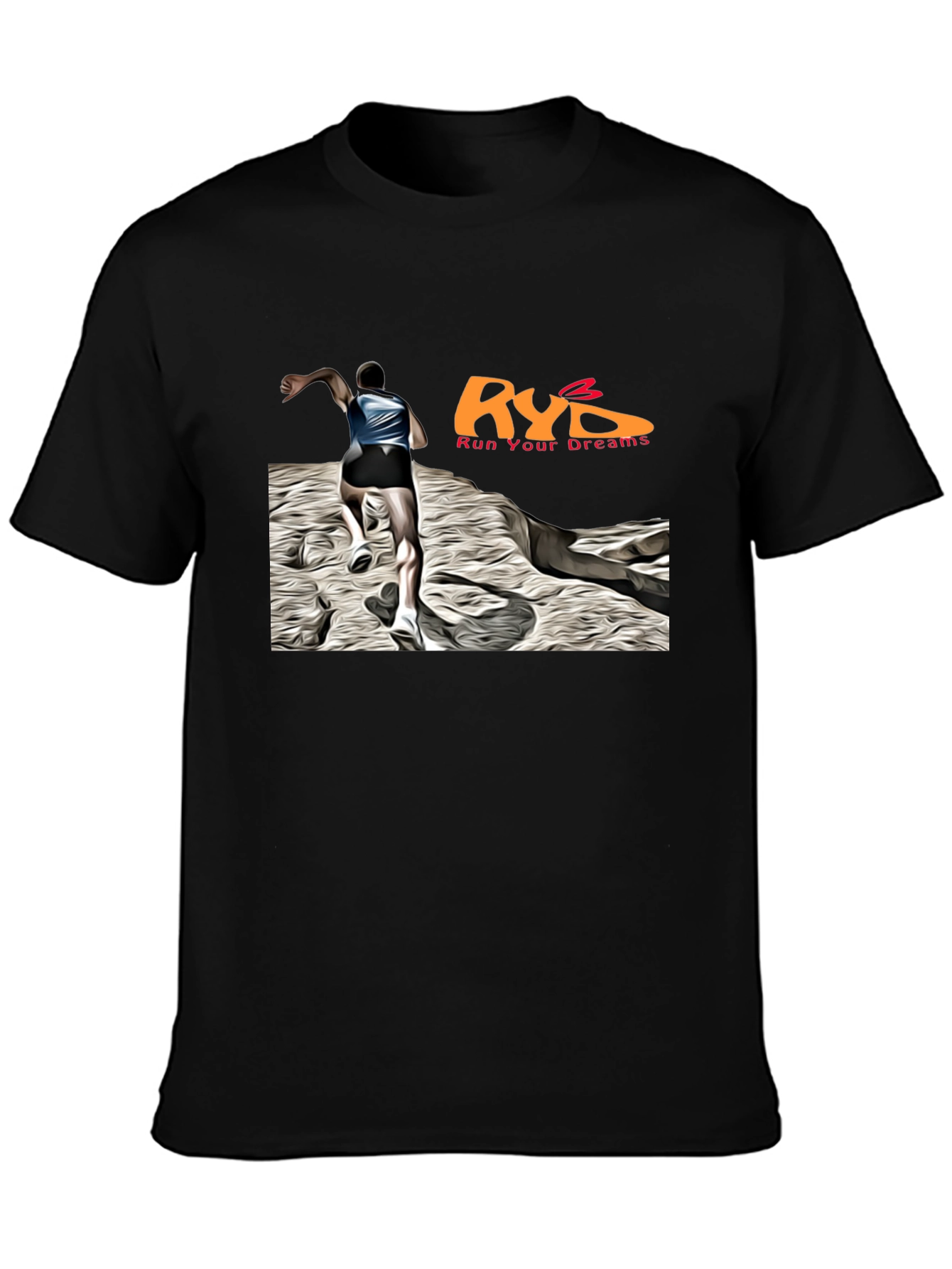 Run Your Dreams Black Graphic T-Shirt