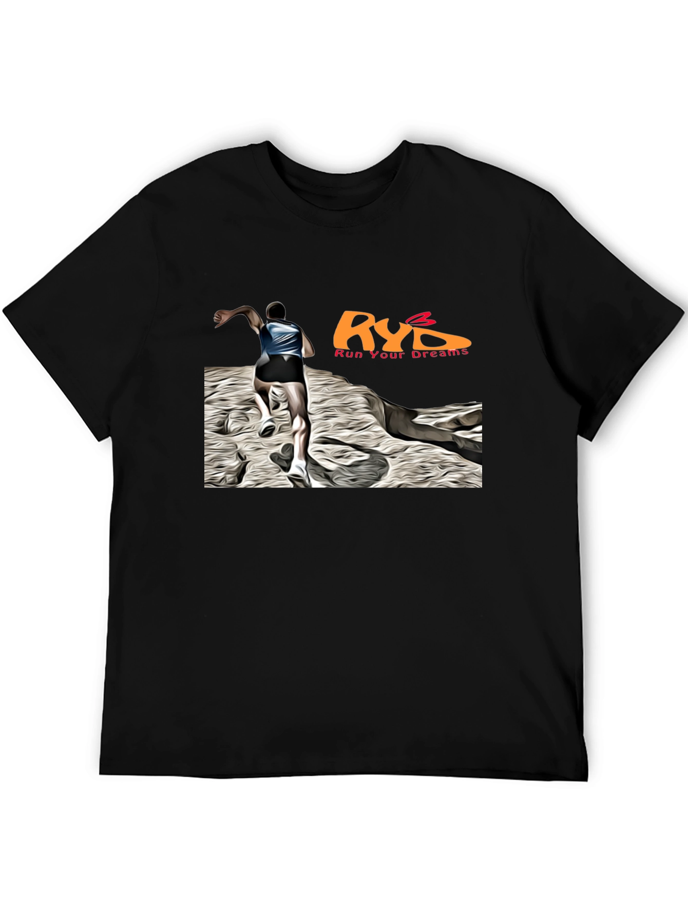 Run Your Dreams Black Graphic T-Shirt