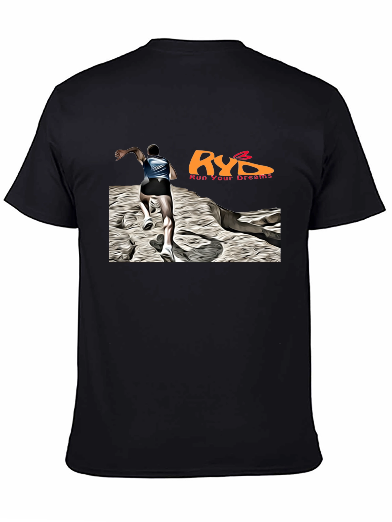 Run Your Dreams Black Graphic T-Shirt
