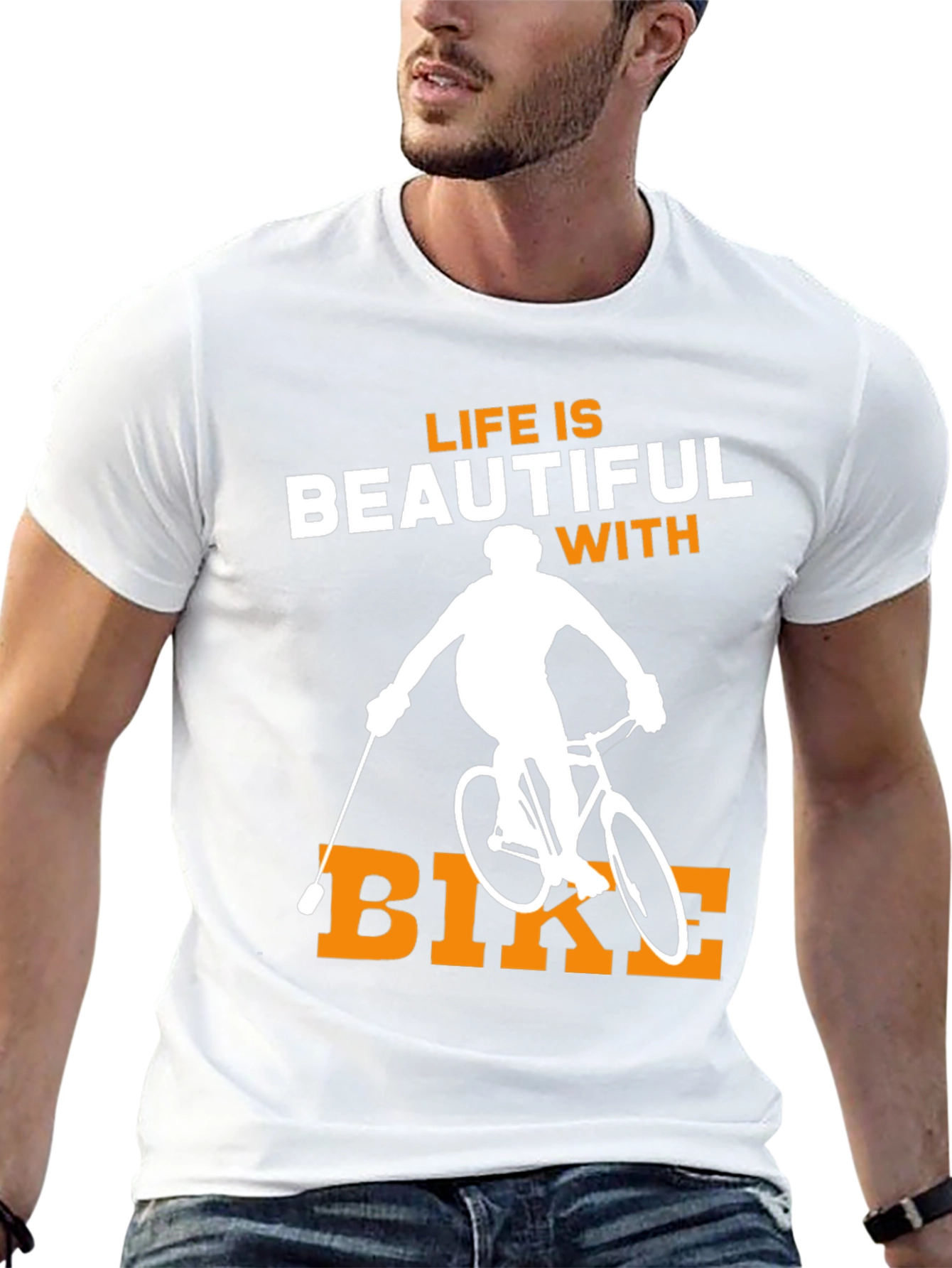 Life is Beautiful with Bike T-Shirt