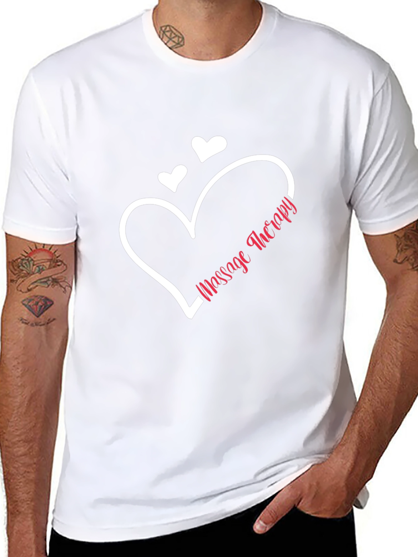 Massage Therapy Heart Graphic Tee - Black