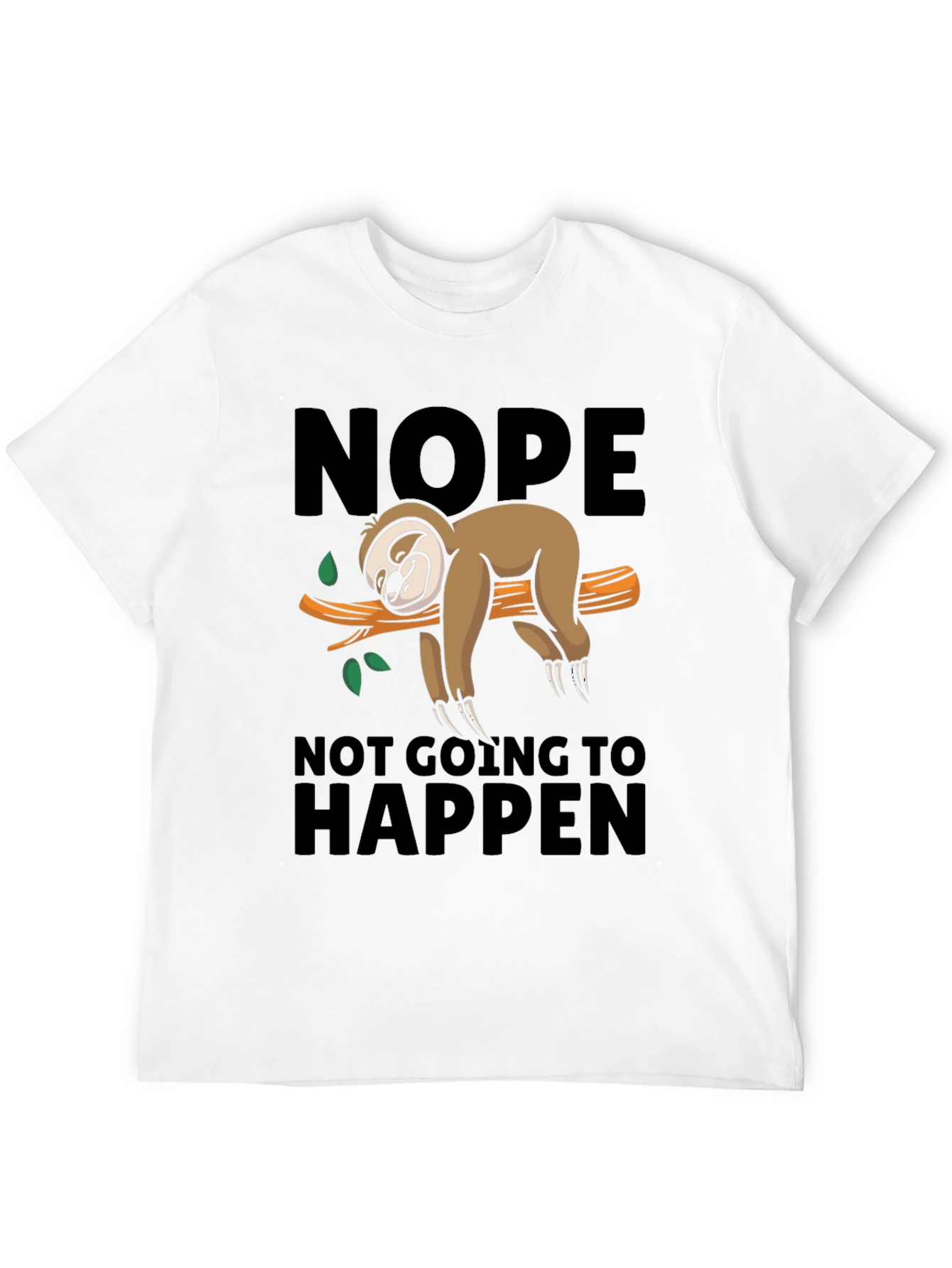 Nope Sloth T-Shirt - Lazy Day Comfort