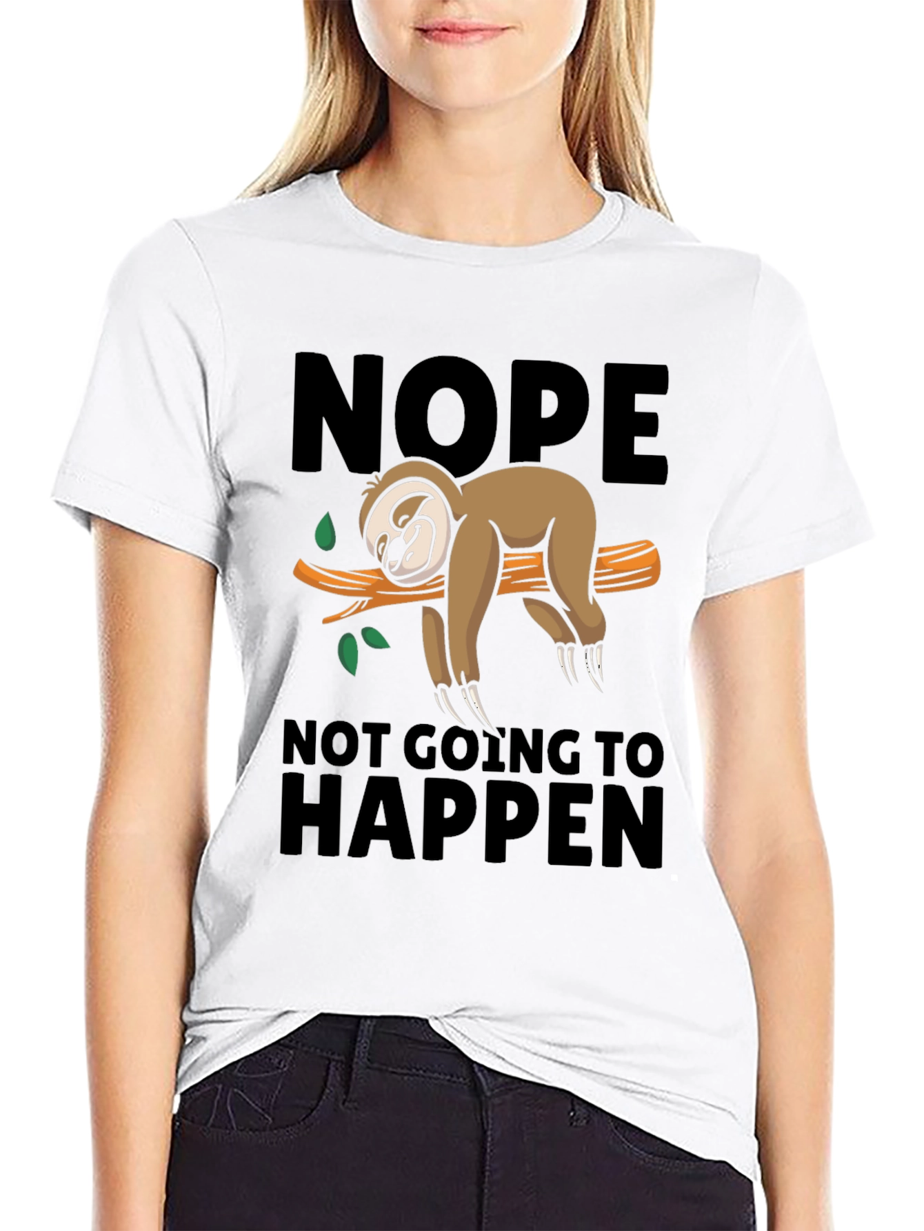 Nope Sloth T-Shirt - Lazy Day Comfort