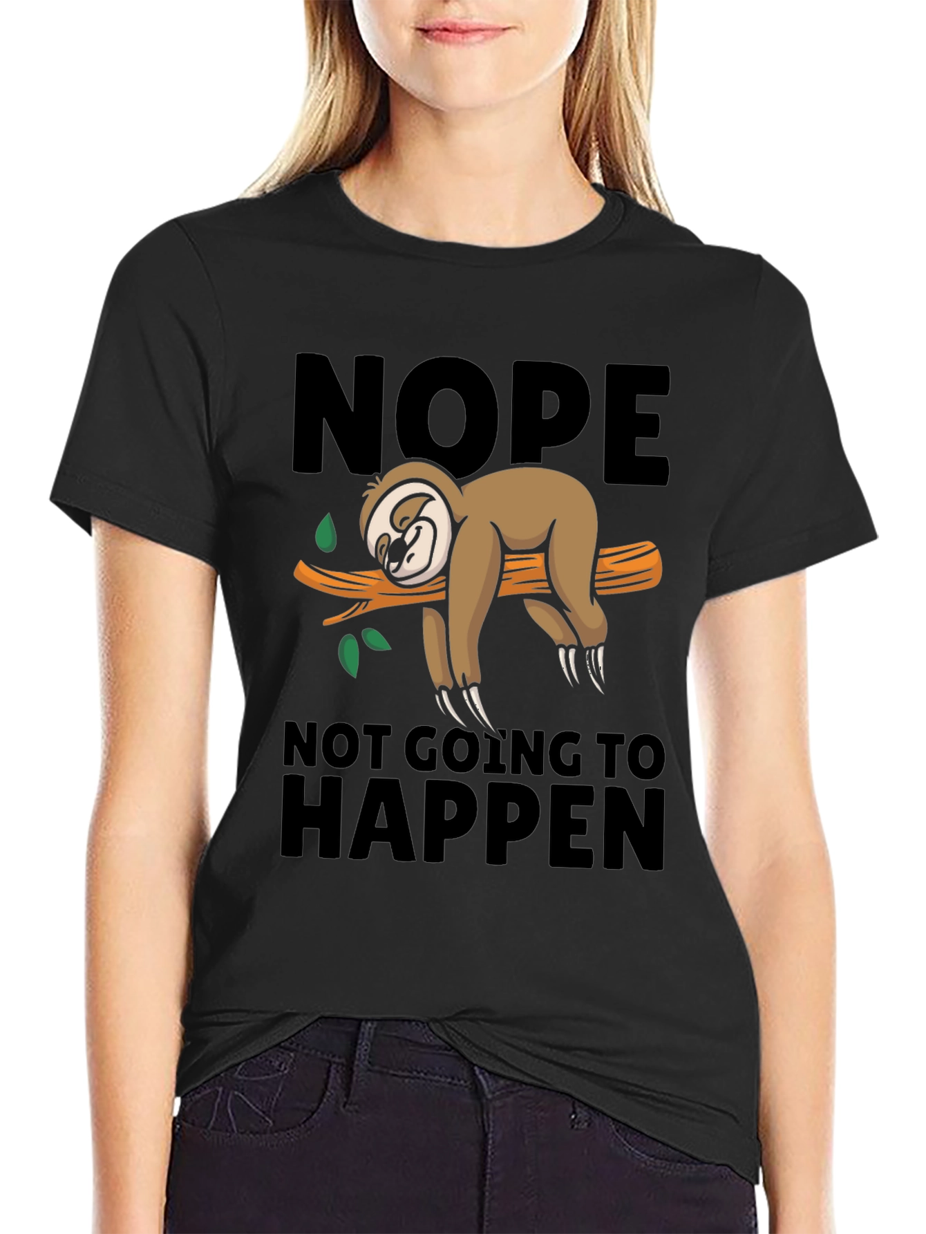 Nope Sloth T-Shirt - Lazy Day Comfort