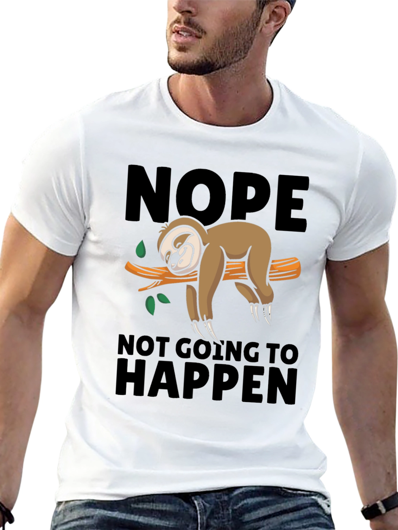 Nope Sloth T-Shirt - Lazy Day Comfort