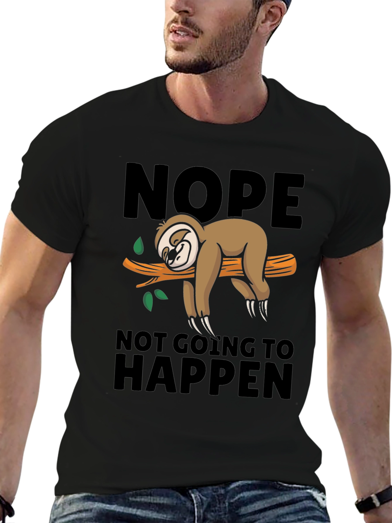 Nope Sloth T-Shirt - Lazy Day Comfort