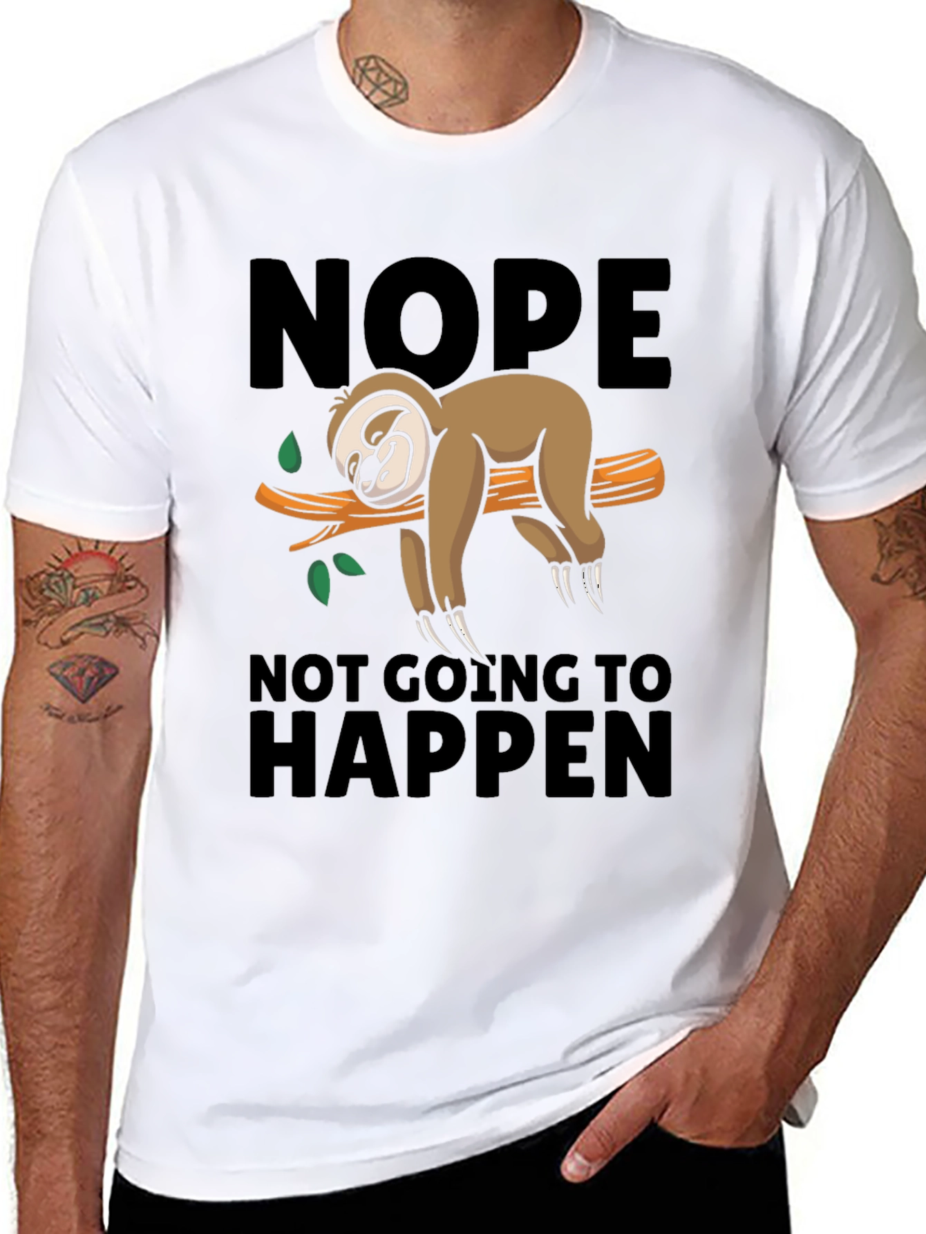 Nope Sloth T-Shirt - Lazy Day Comfort