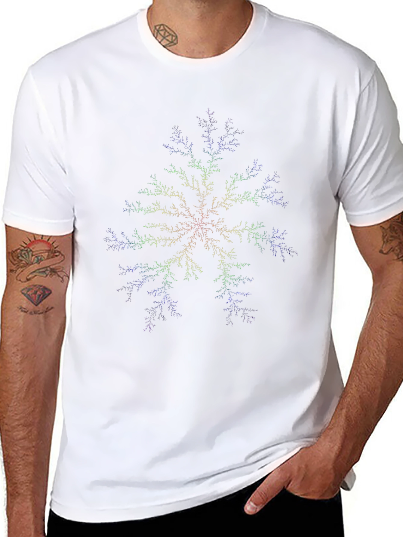 Fractal Tree Black T-Shirt