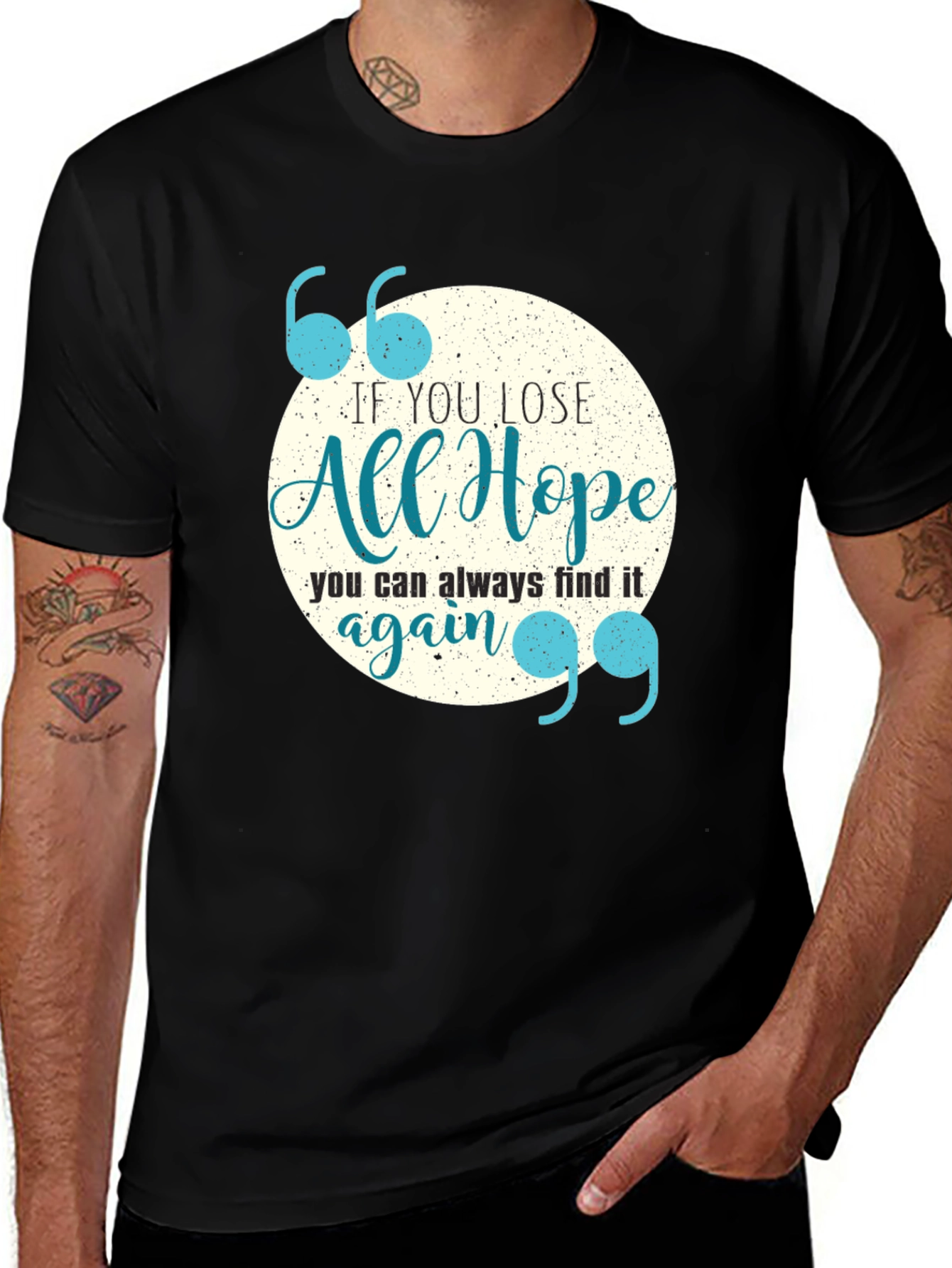 Inspirational Quote Graphic Tee - Always Find Hope