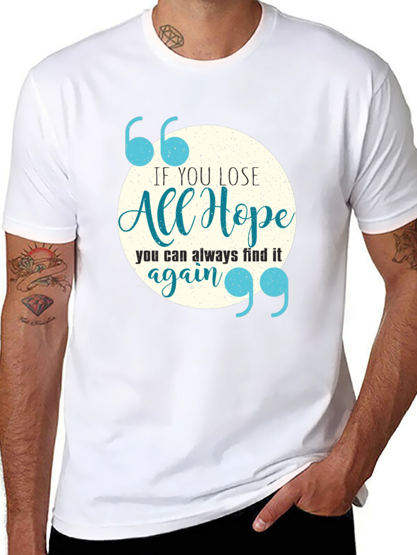 Inspirational Quote Graphic Tee - Always Find Hope
