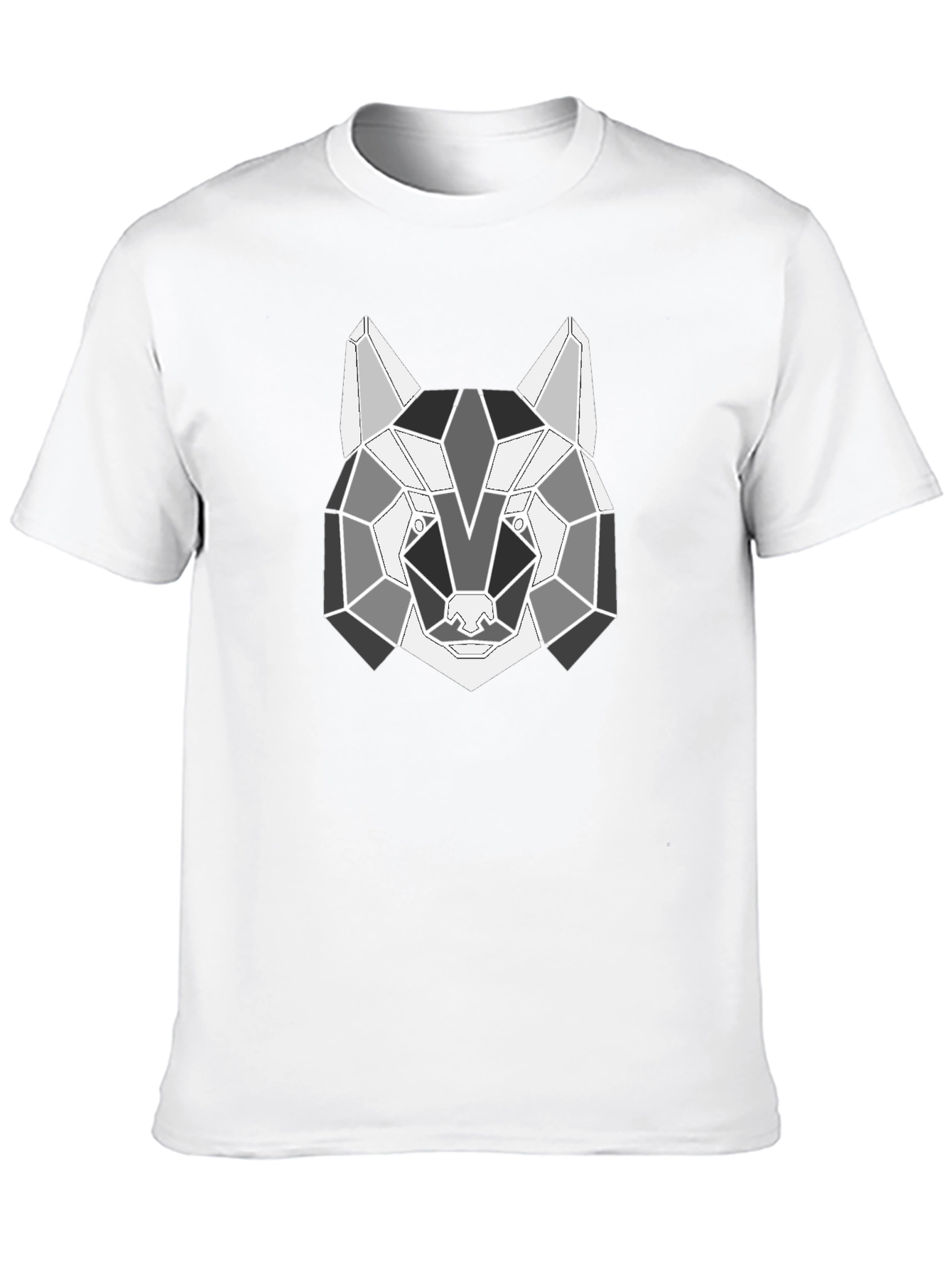 Geometric Wolf T-Shirt - Modern Animal Design