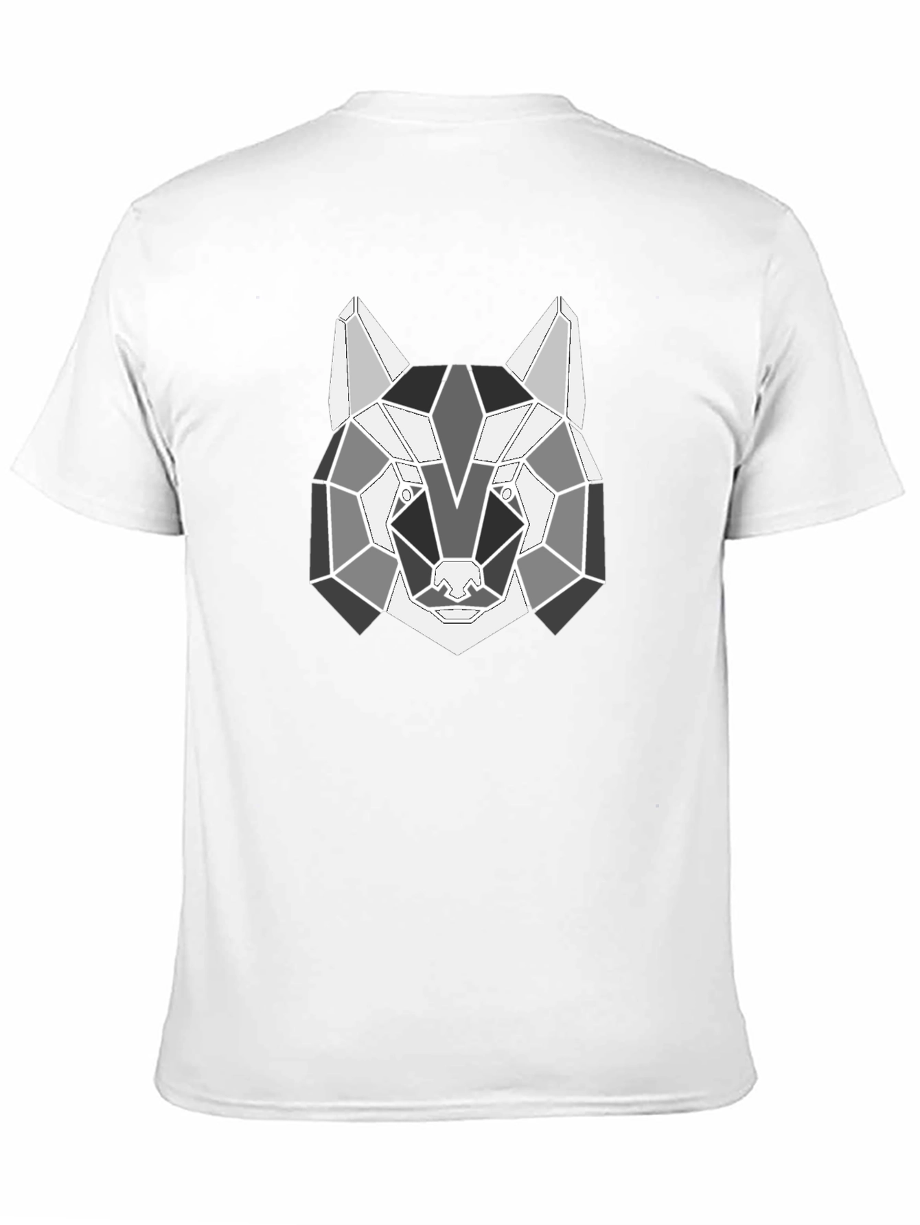 Geometric Wolf T-Shirt - Modern Animal Design