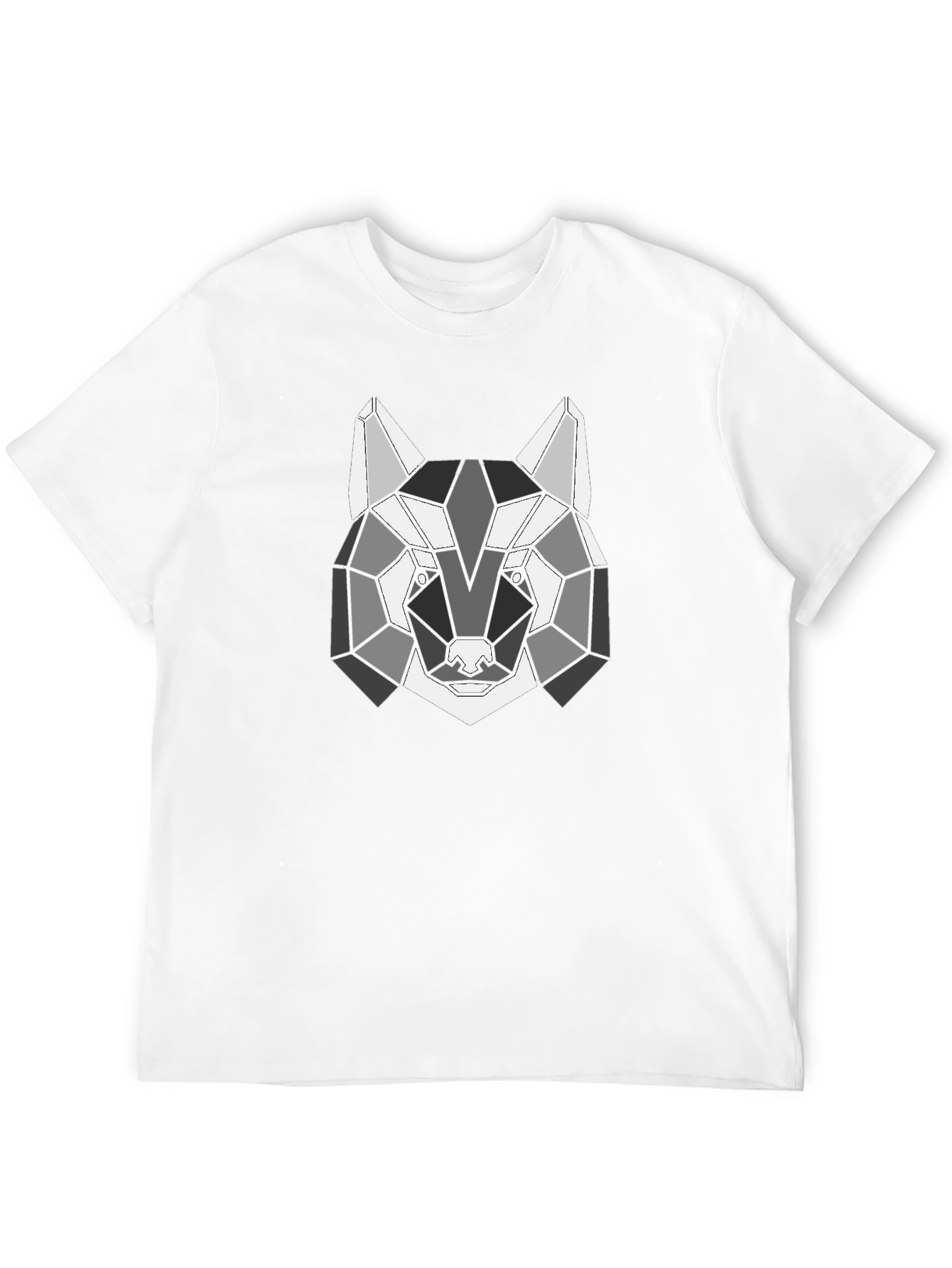 Geometric Wolf T-Shirt - Modern Animal Design