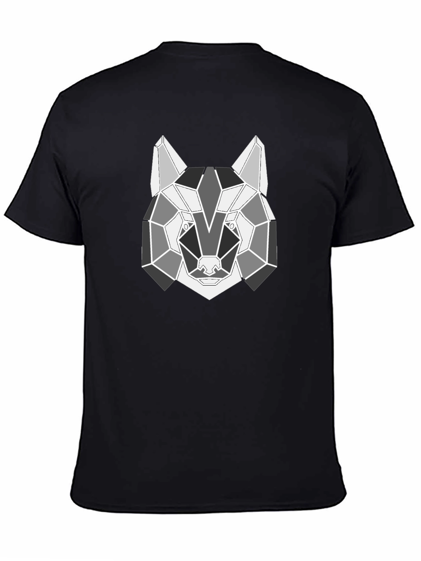 Geometric Wolf T-Shirt - Modern Animal Design