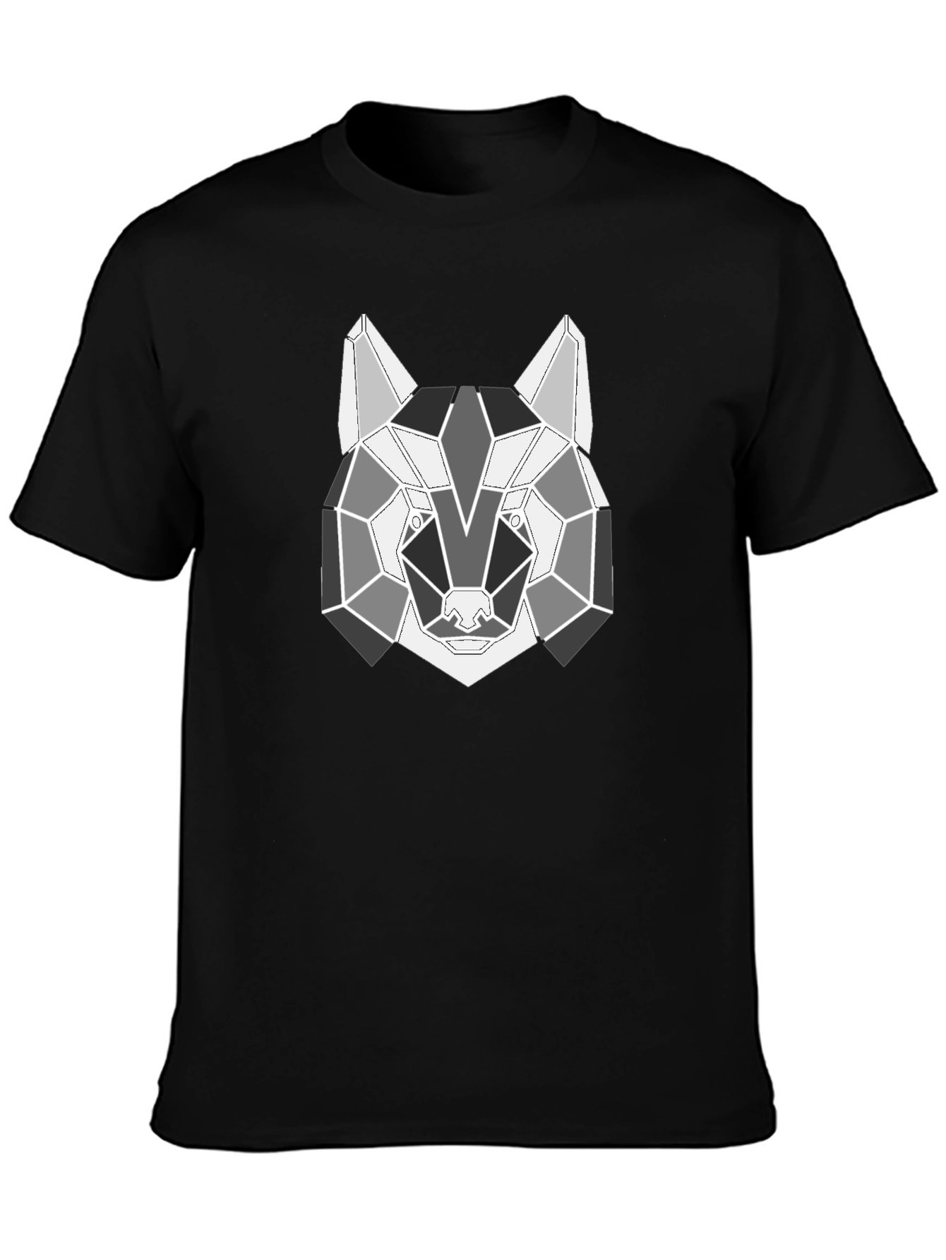 Geometric Wolf T-Shirt - Modern Animal Design