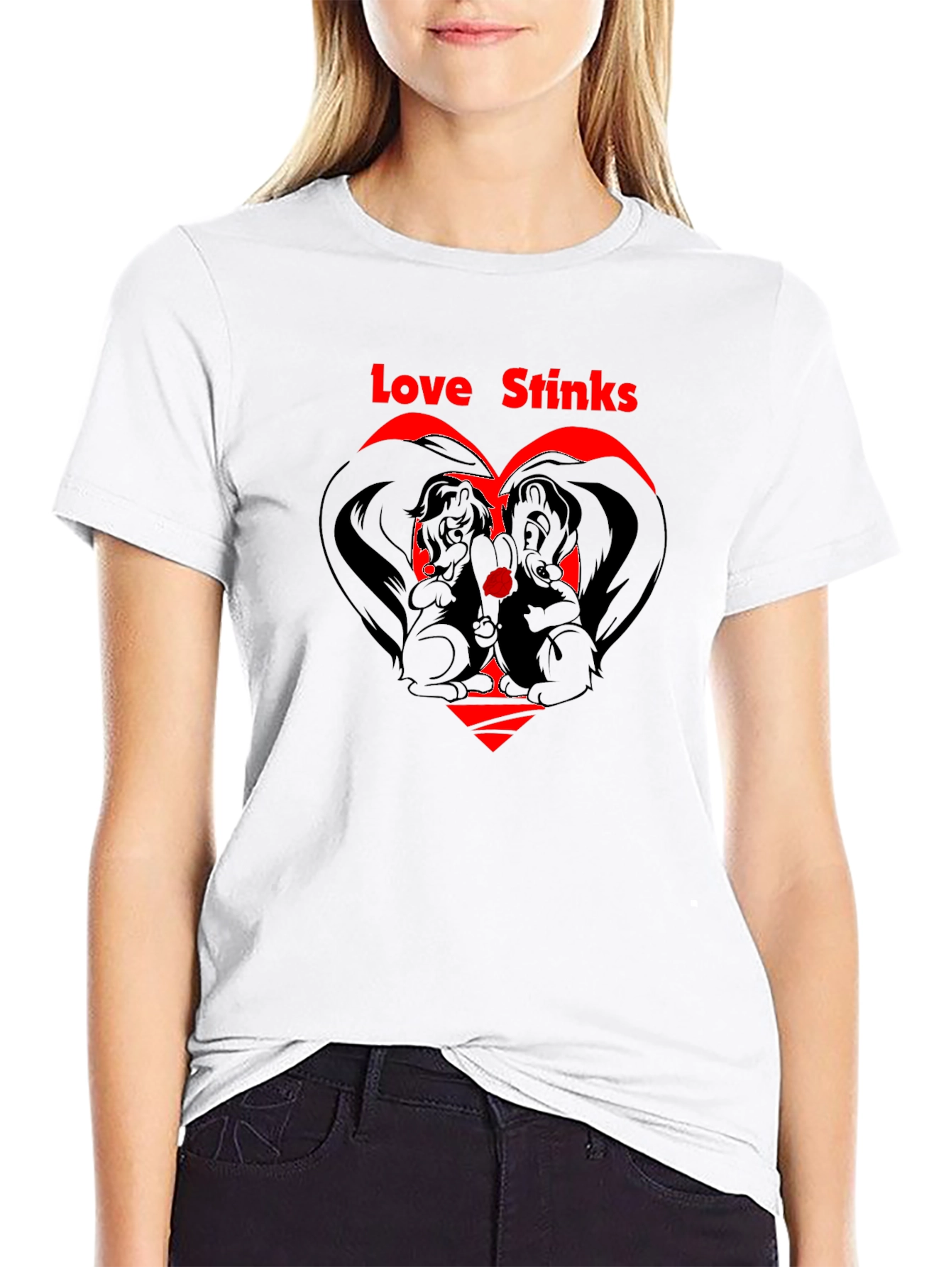 Love Stinks Skunk T-Shirt Anti-Valentines Day
