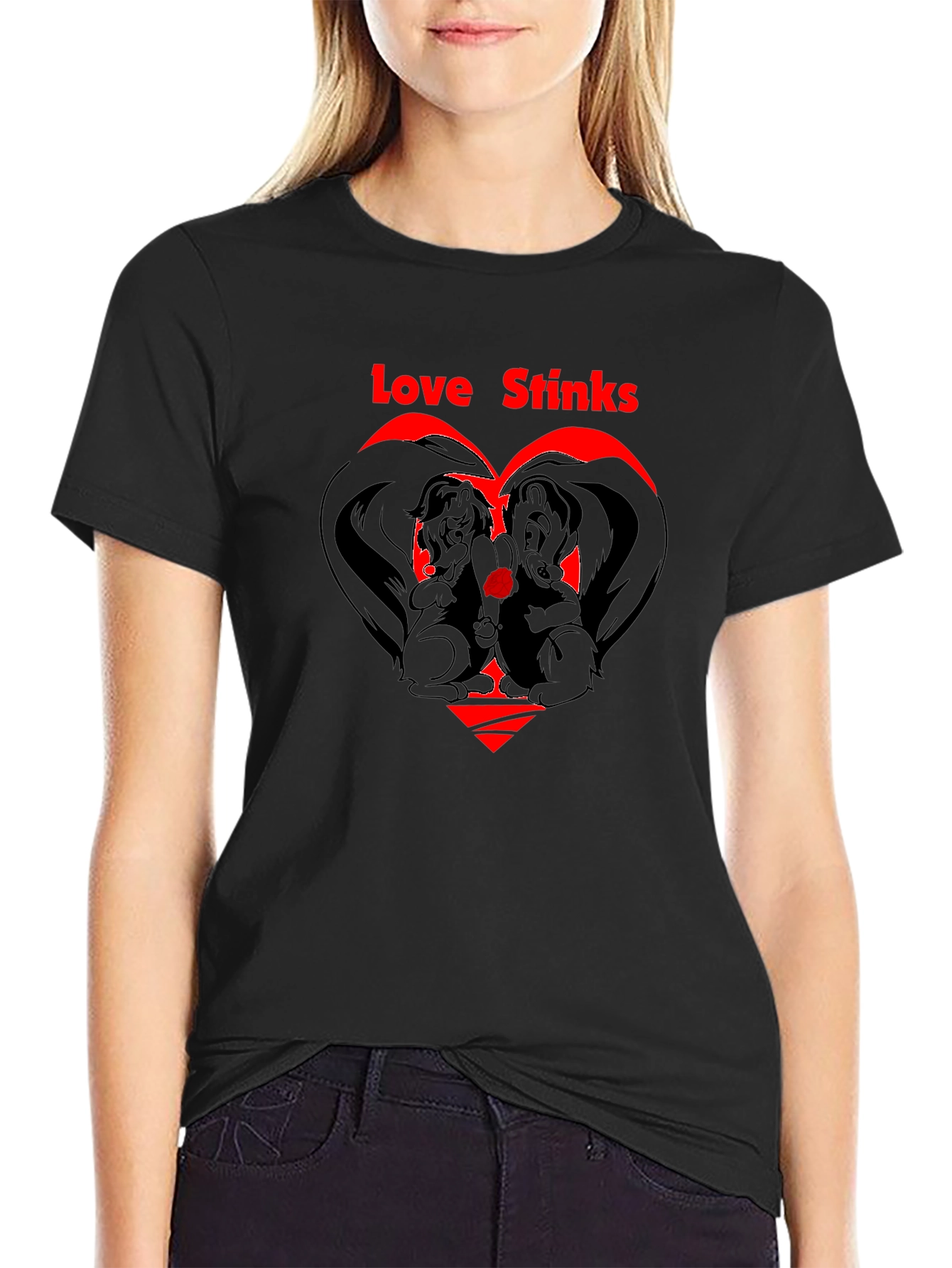 Love Stinks Skunk T-Shirt Anti-Valentines Day