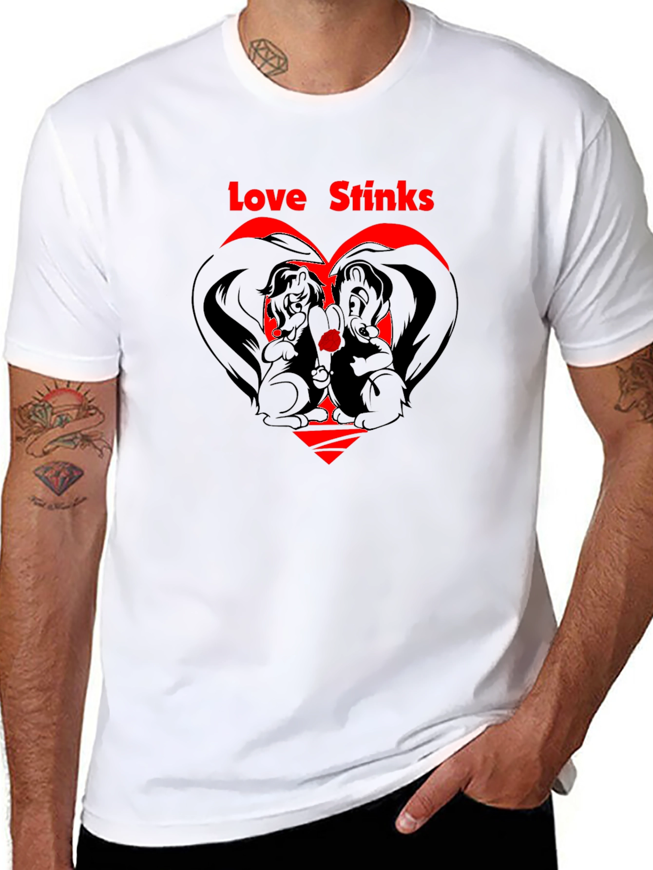 Love Stinks Skunk T-Shirt Anti-Valentines Day