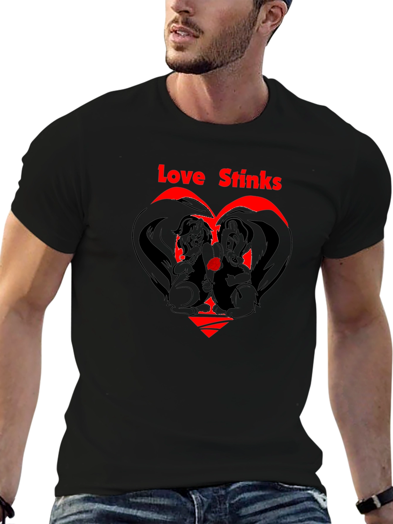 Love Stinks Skunk T-Shirt Anti-Valentines Day