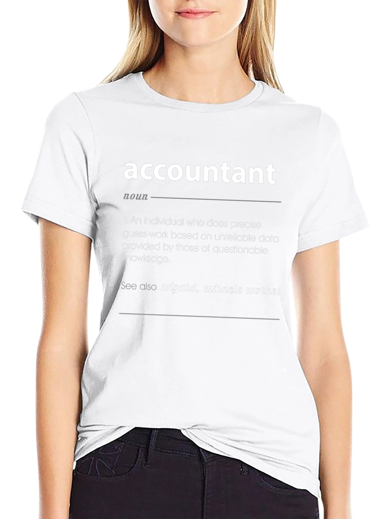 Accountant Definition Black T-Shirt - Funny Gift