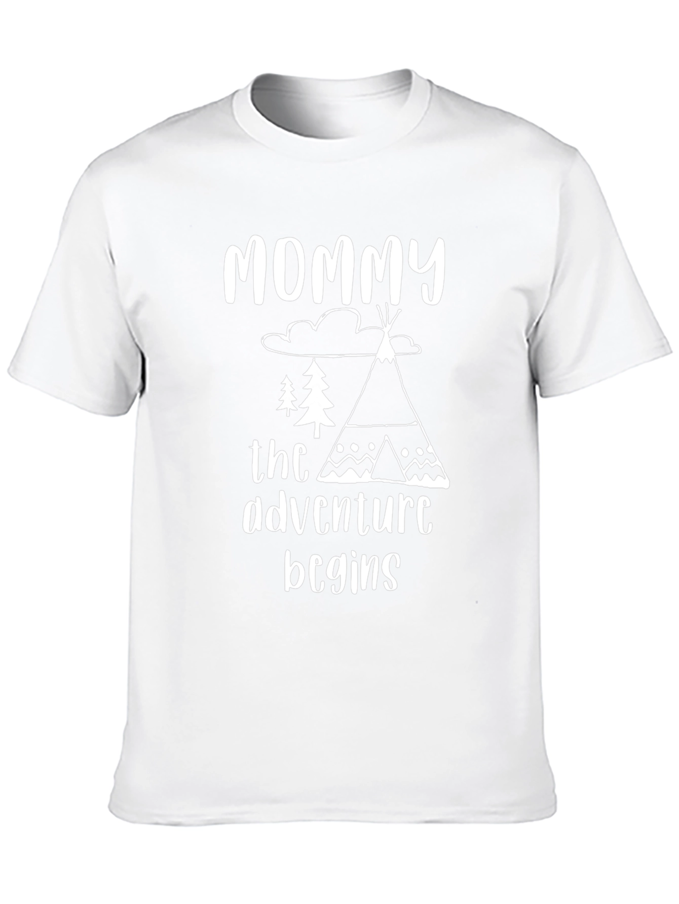 Mommy The Adventure Begins Black T-Shirt
